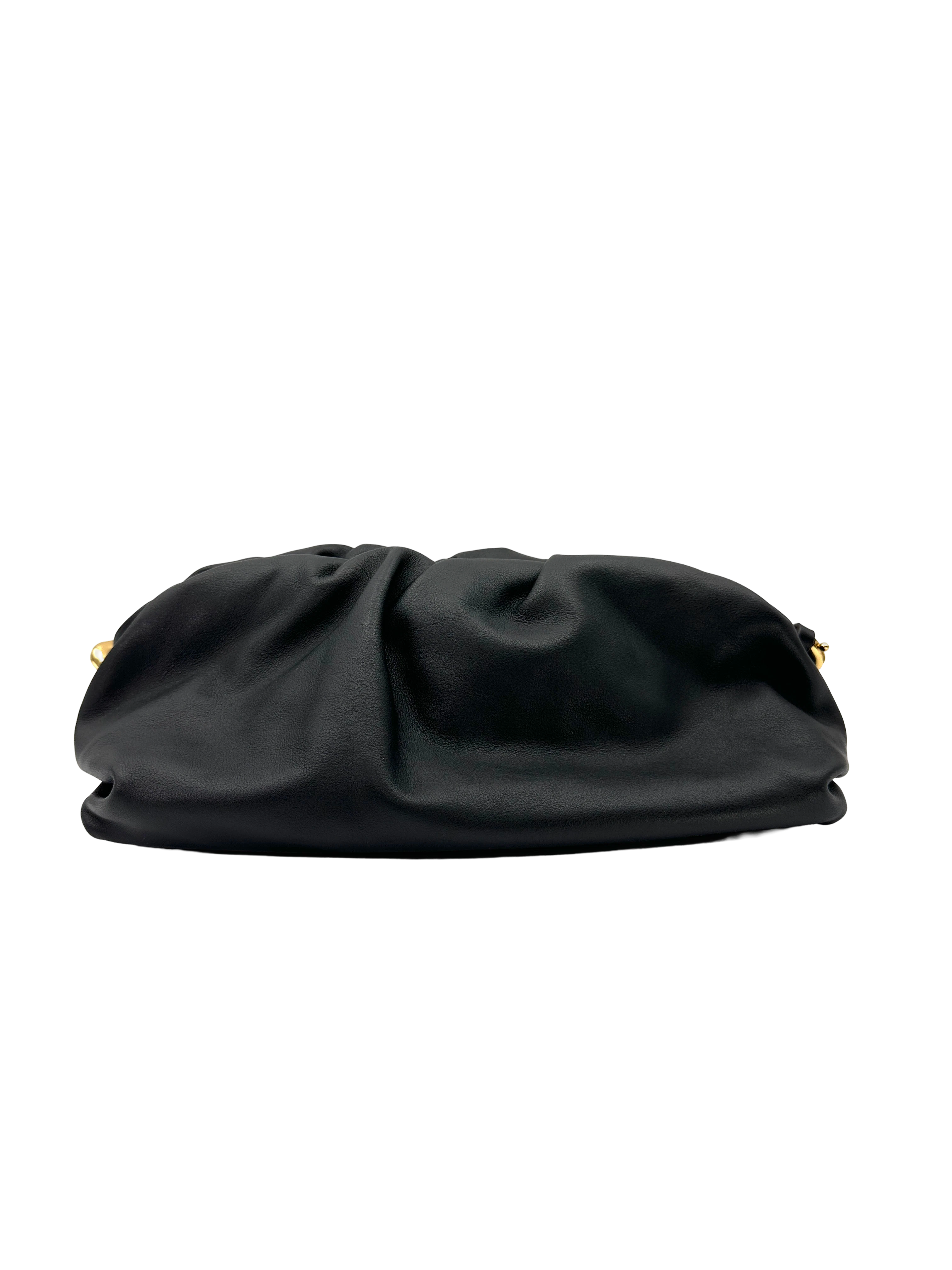 Bottega Veneta The Mini Pouch Black Leather Bag BV138