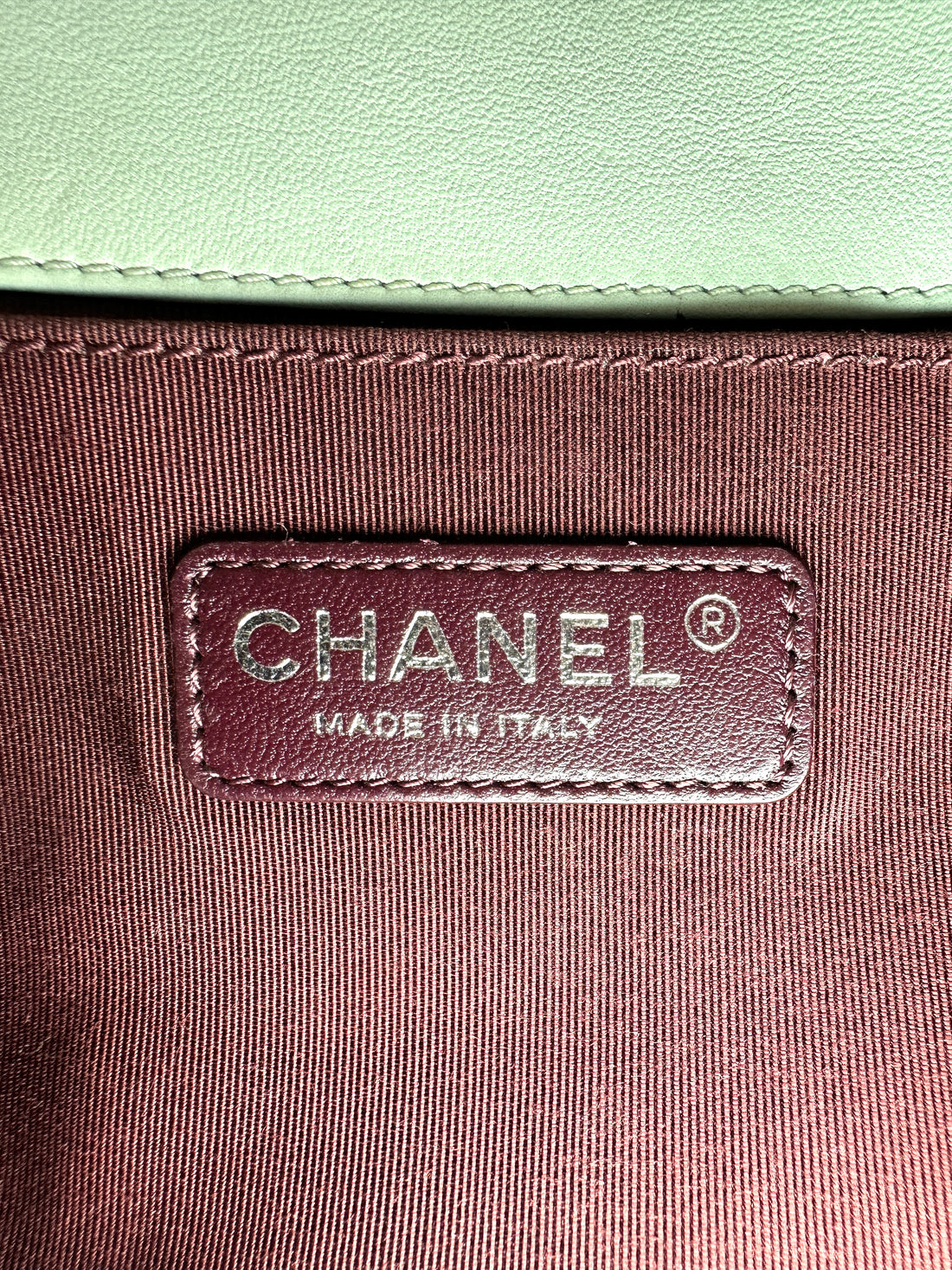 Chanel LeBoy Mint Green Quilted Leather Medium Size Flap Bag With Silver Buckle(20***68) CC2383