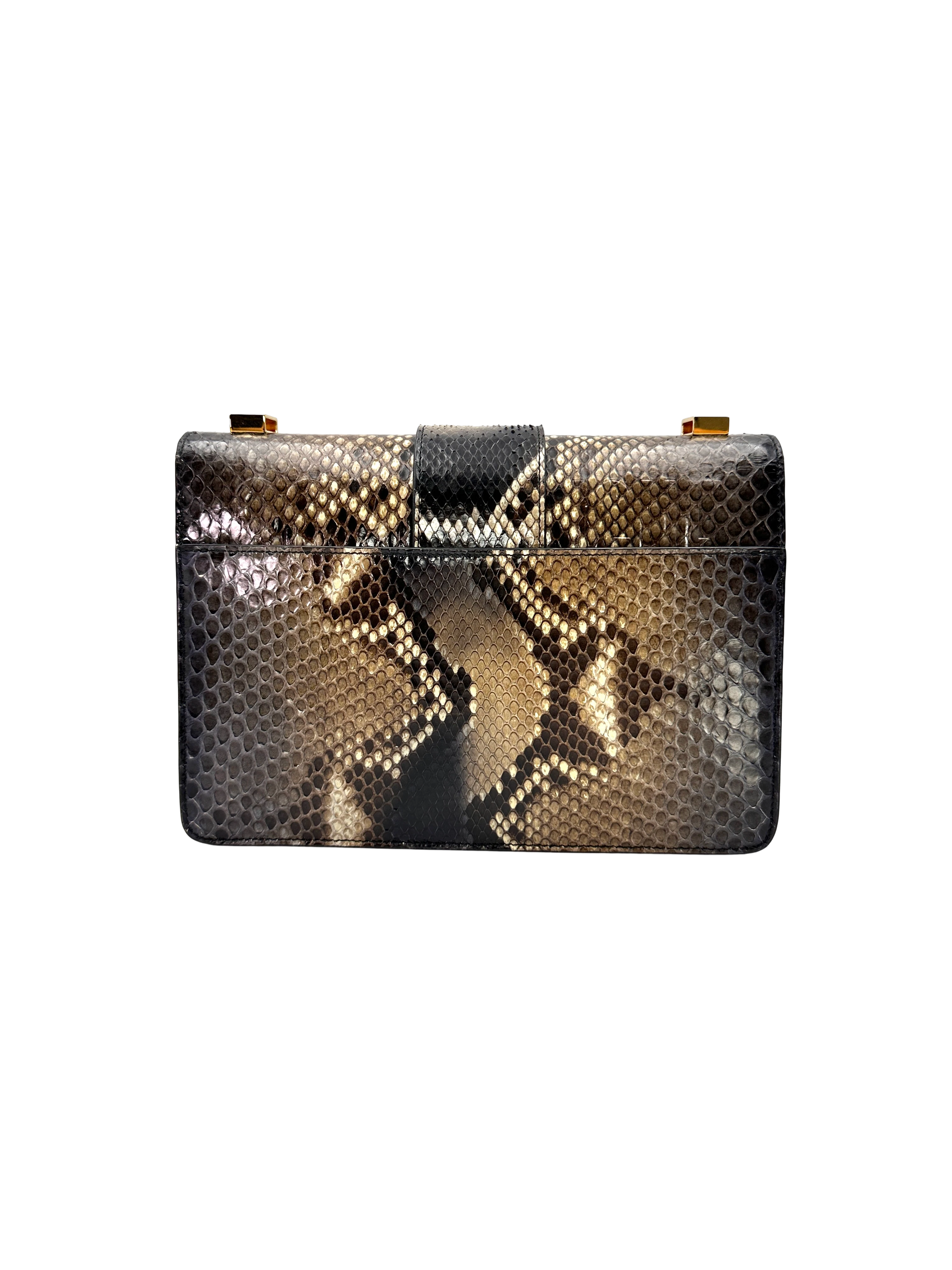 Christian Dior Montaigne Python Leather Shoulder Bag DR852