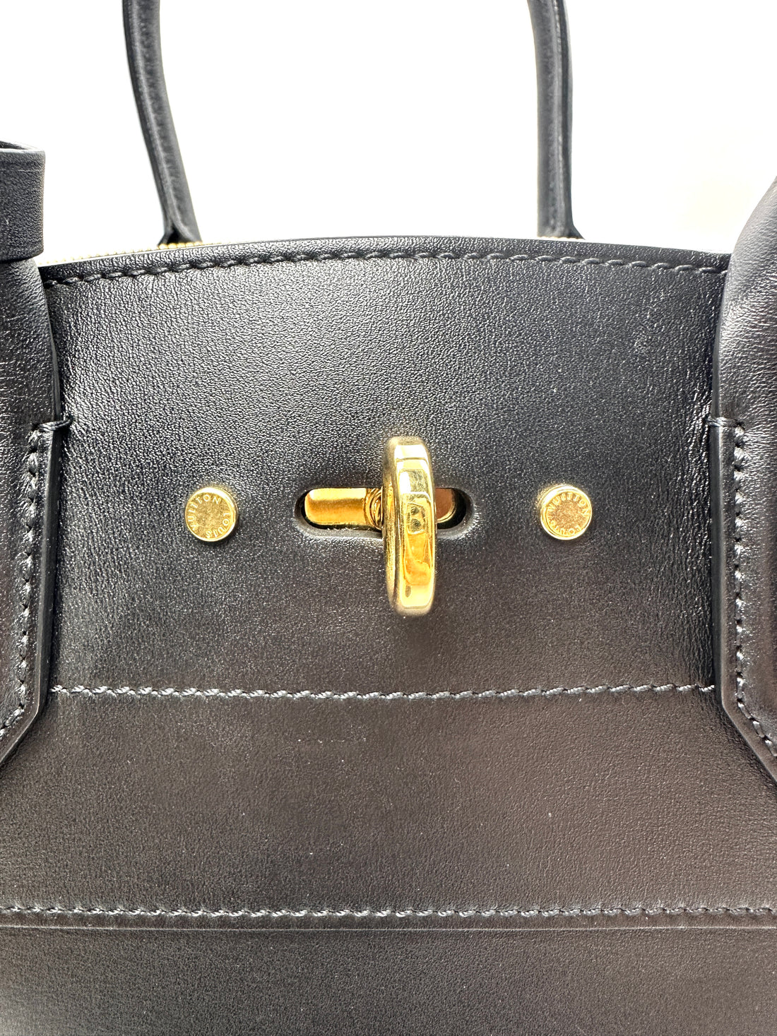 Louis Vuitton City Steamer Black Leather Handle Bag LV3169