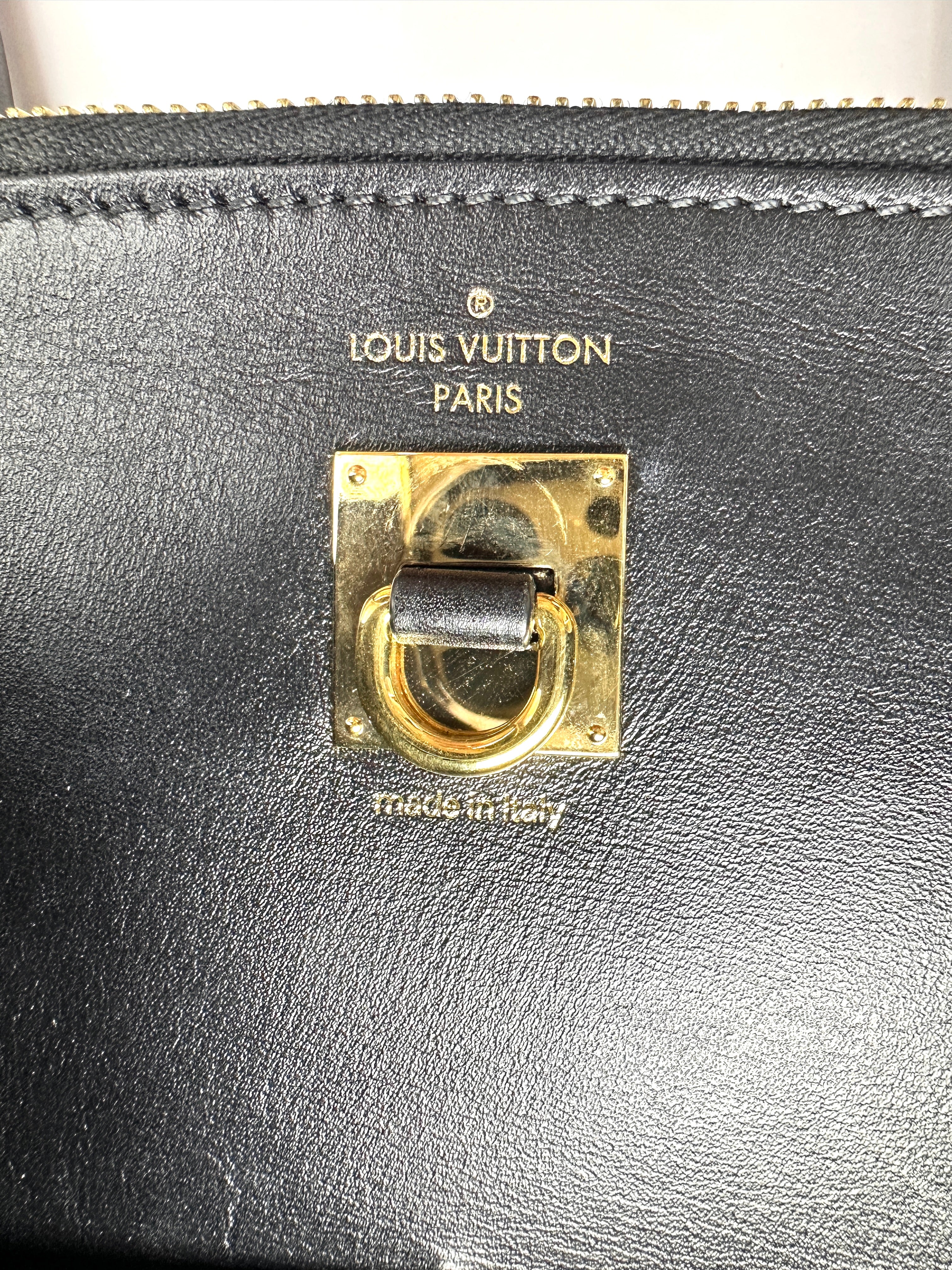Louis Vuitton City Steamer Black Leather Handle Bag LV3169