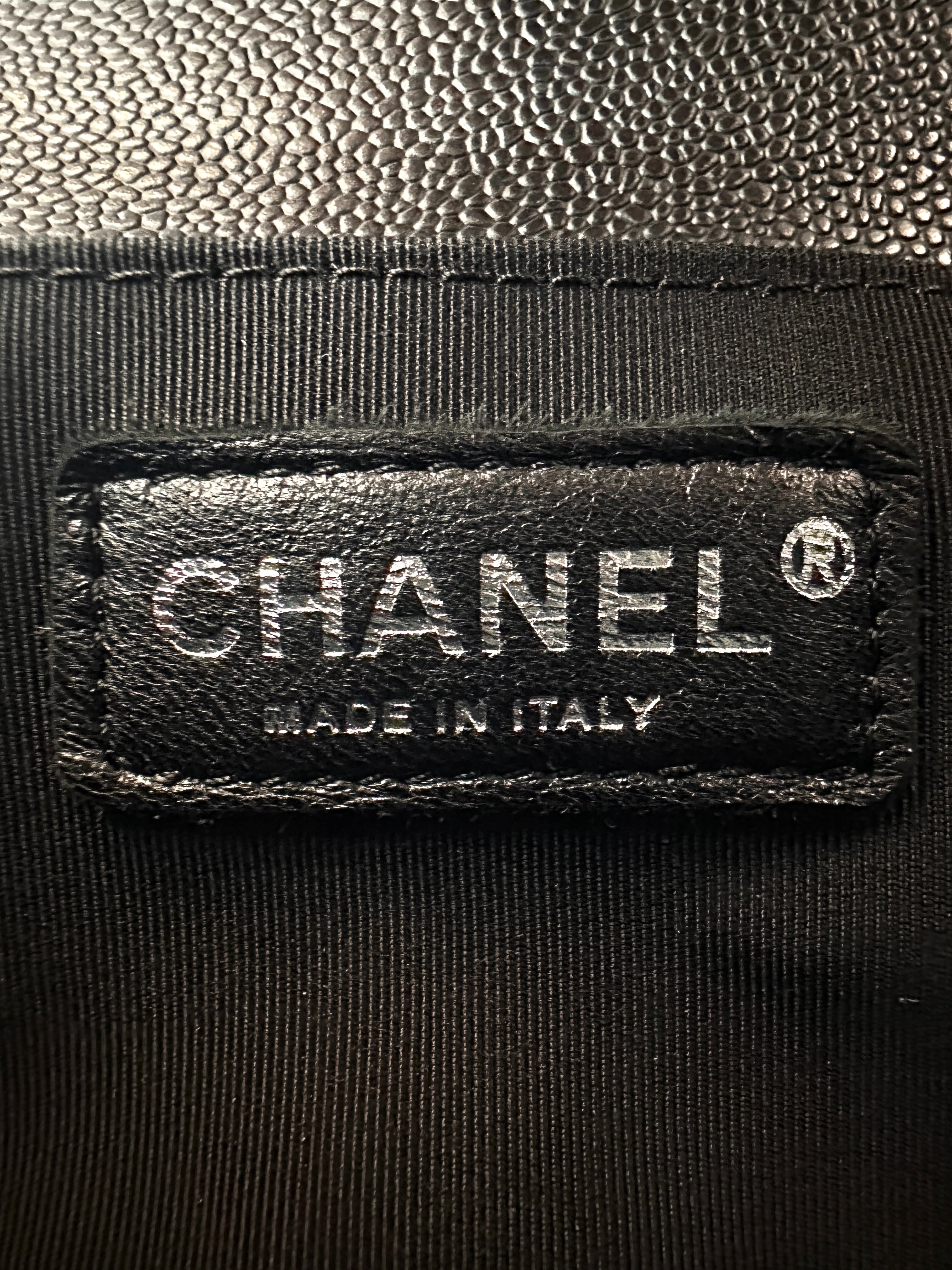 Chanel LeBoy Black Quilted Leather Flap Bag With Silver Buckle(17***23) CC2388