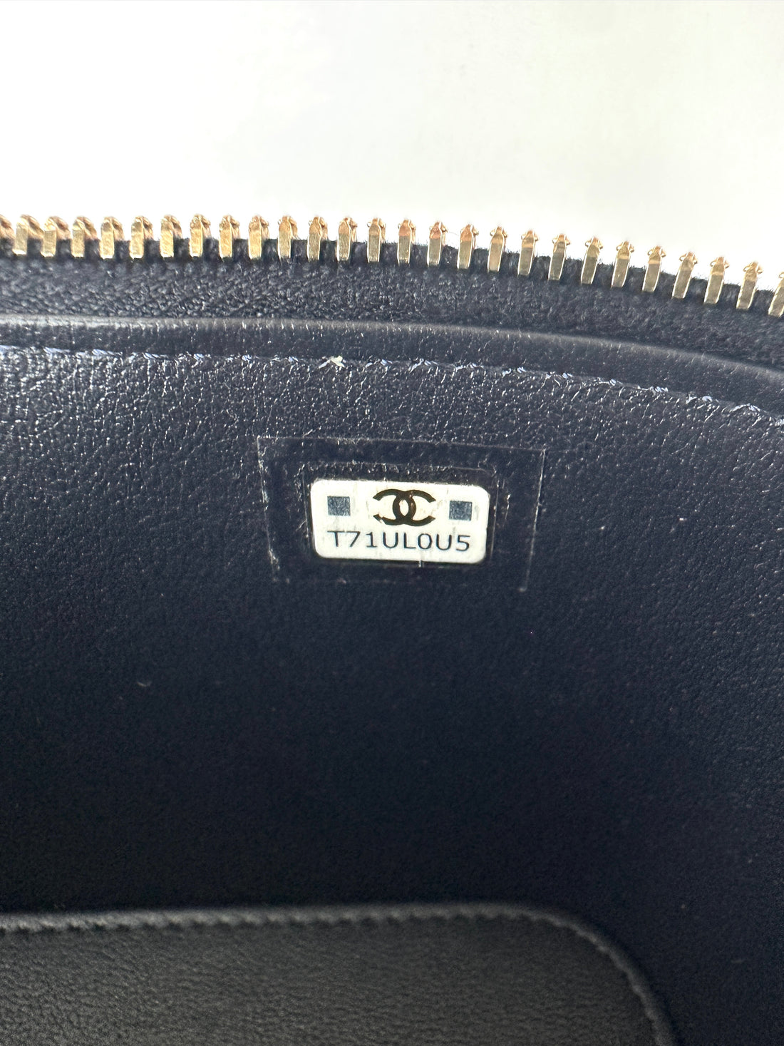 Chanel 22K Navy Tweed Leather Vanity Case(T7***U5) IRIS258