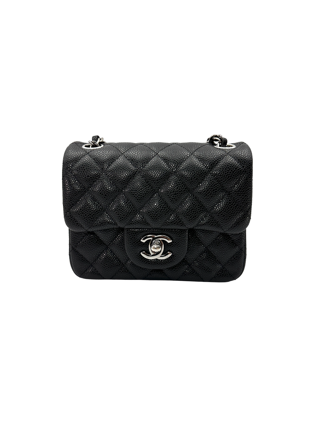 Chanel Classic Flap Black Quilted Leather Mini Flap Bag(14***52) CC2386