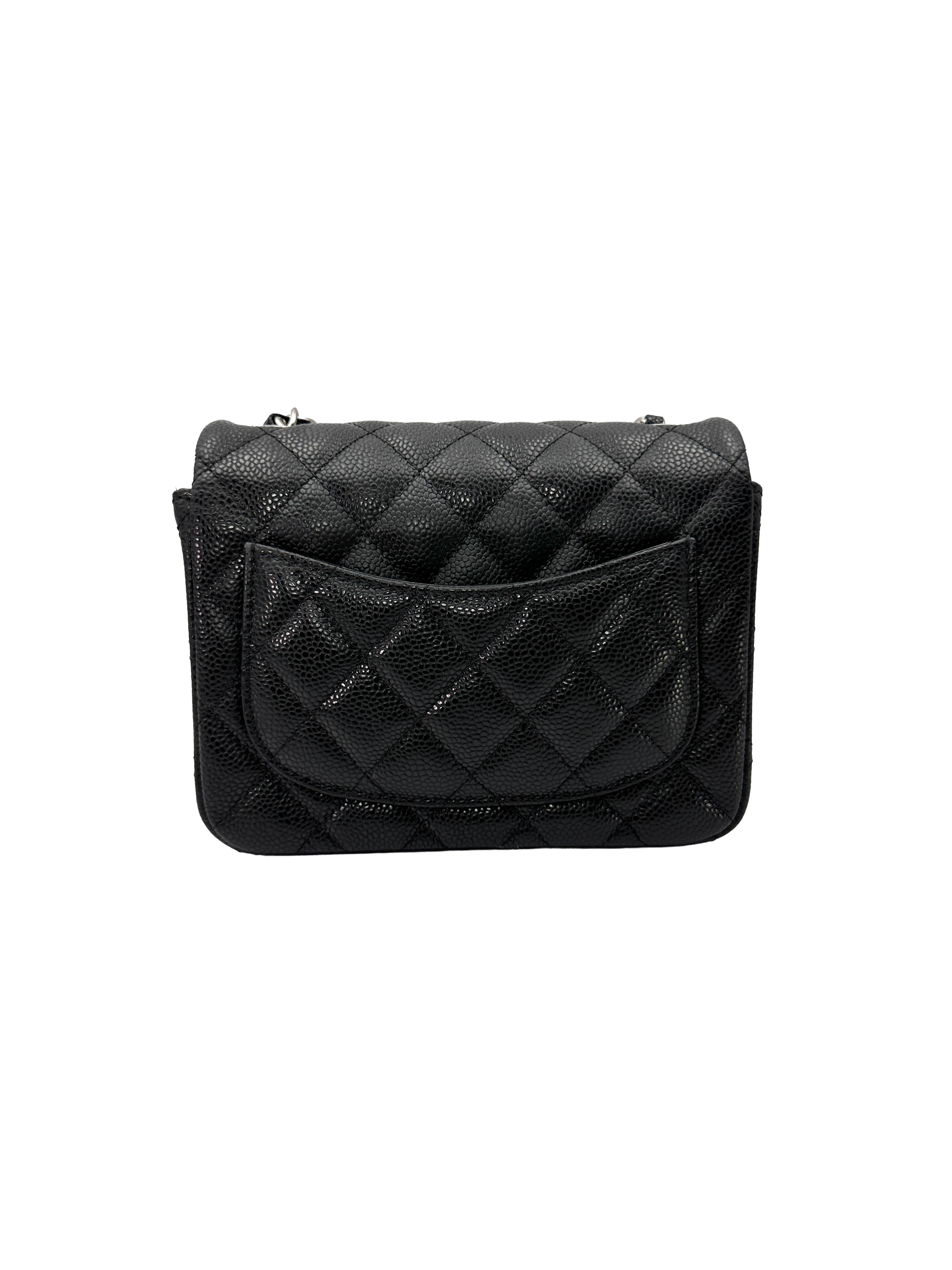 Chanel Classic Flap Black Quilted Leather Mini Flap Bag(14***52) CC2386