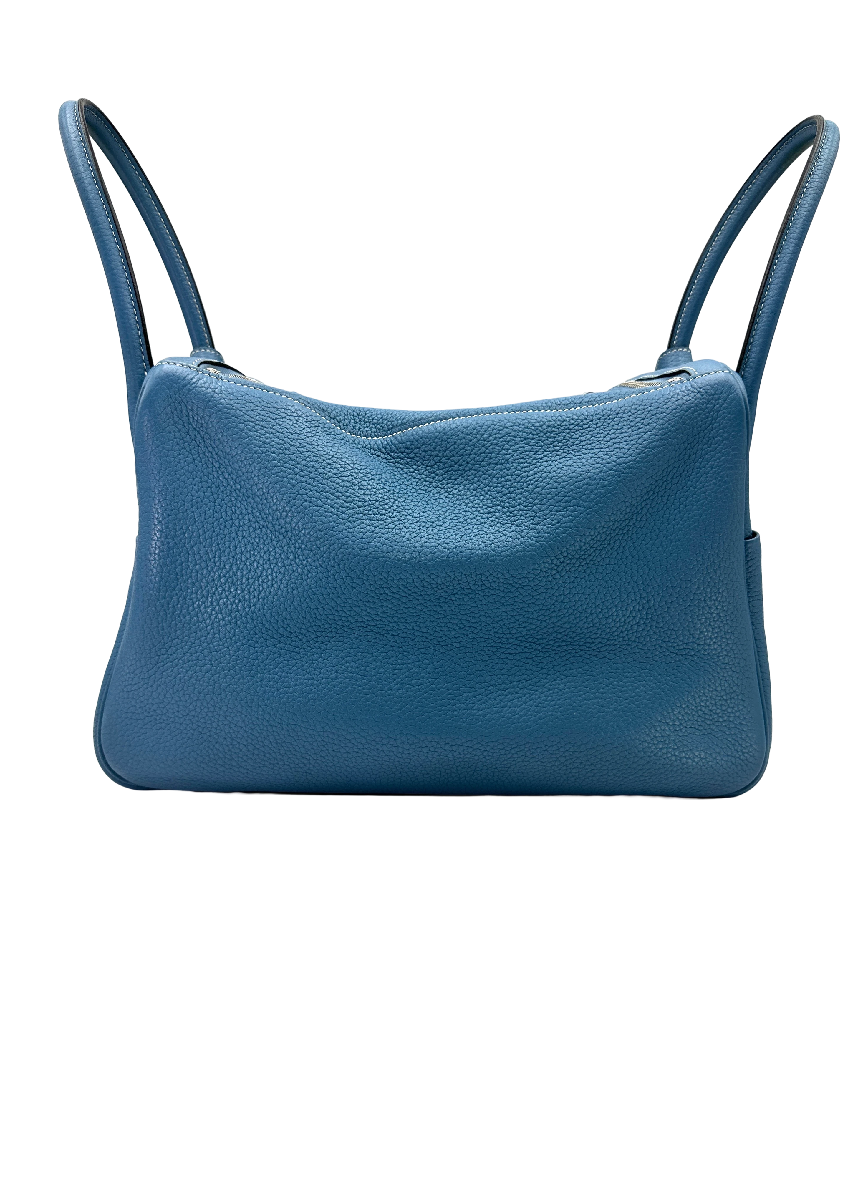 Hermes Lindy34 Blue Leather Handle Bag HR138