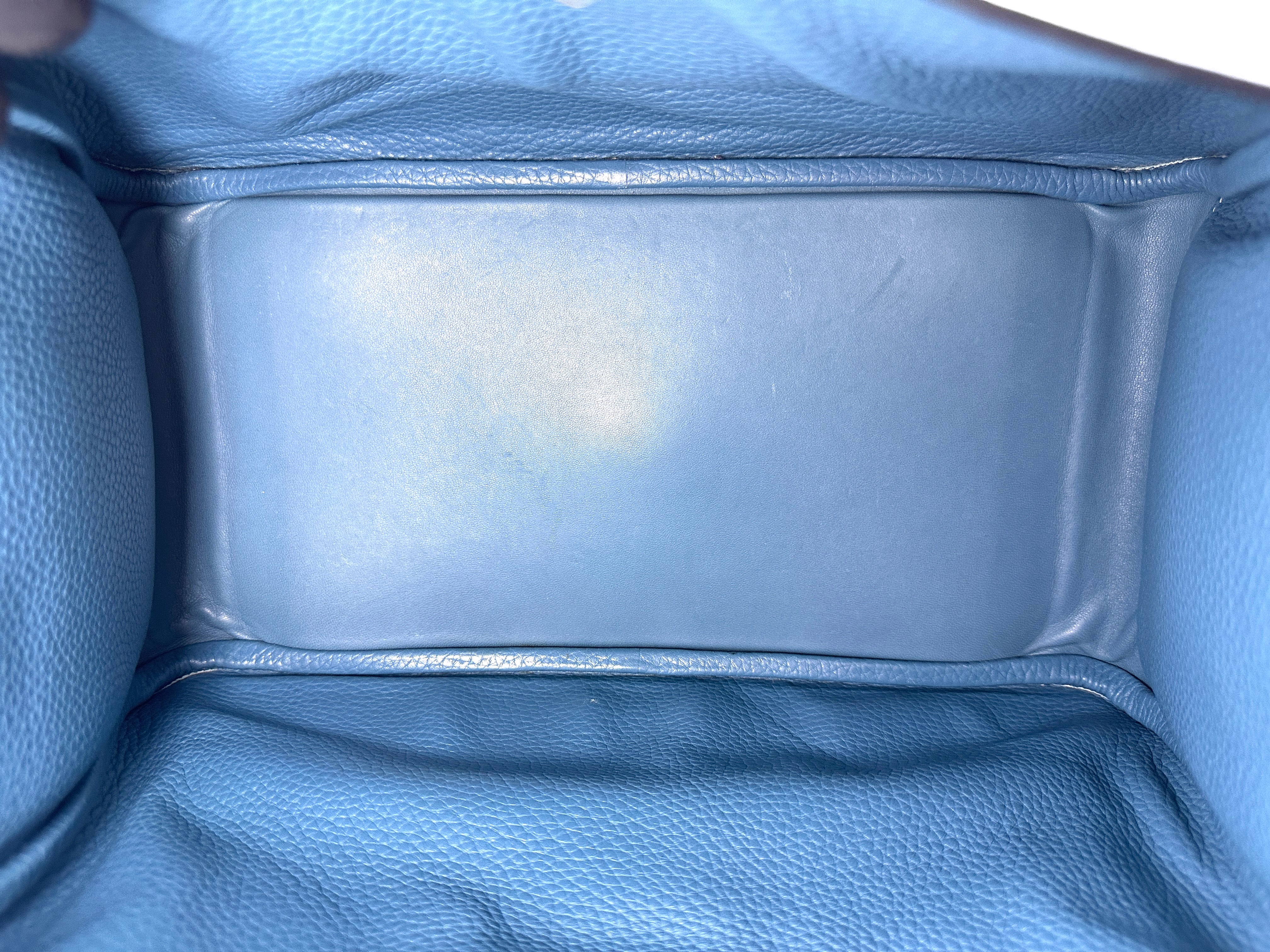 Hermes Lindy34 Blue Leather Handle Bag HR138