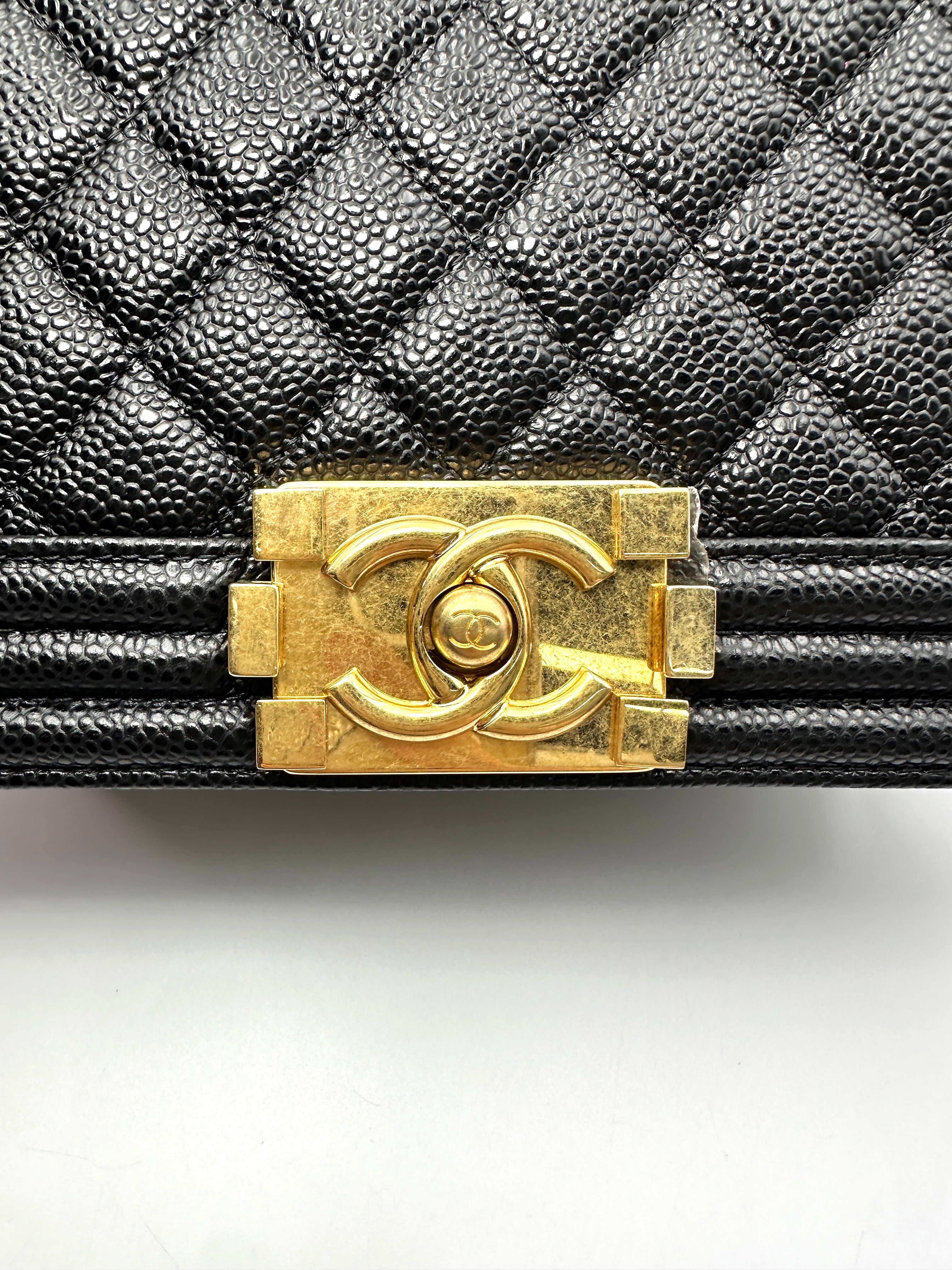 Chanel LeBoy Black Quilted Leather Flap Bag With Gold Buckle(15***67) CC2387