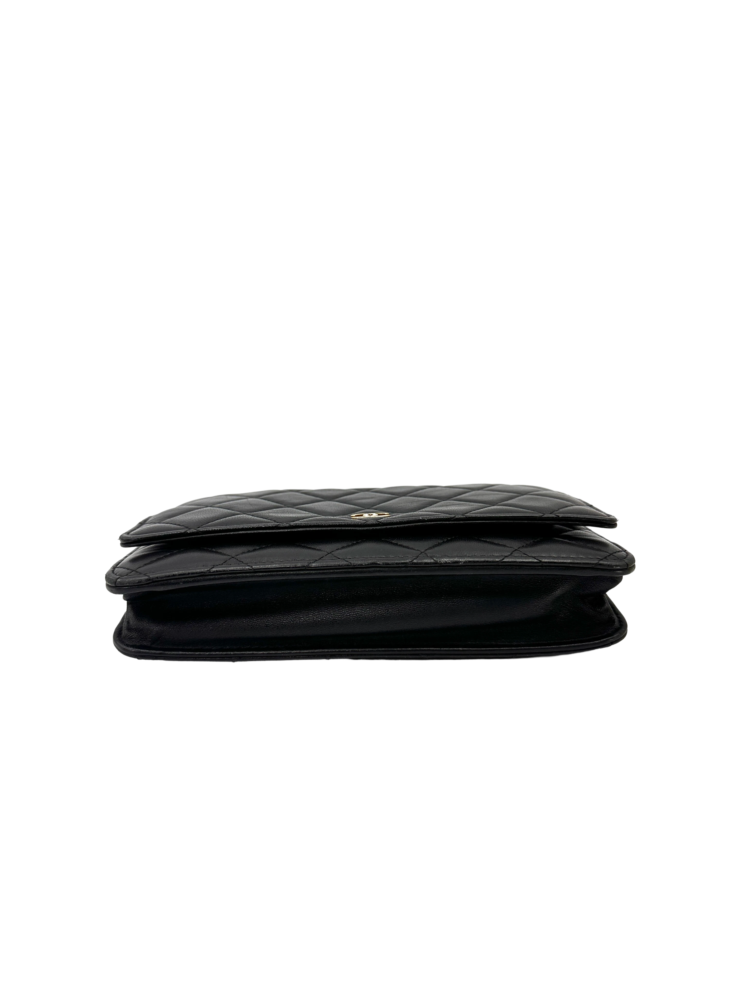 Chanel Black Quilted Lambskin Wallet On Chain(26***92) CC2390