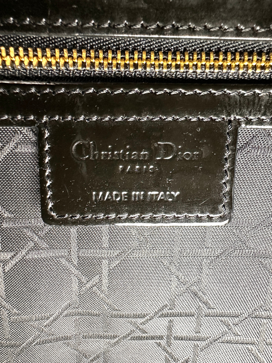 Christian Dior Lady Dior Black Cannage Leather Handle Bag DR855