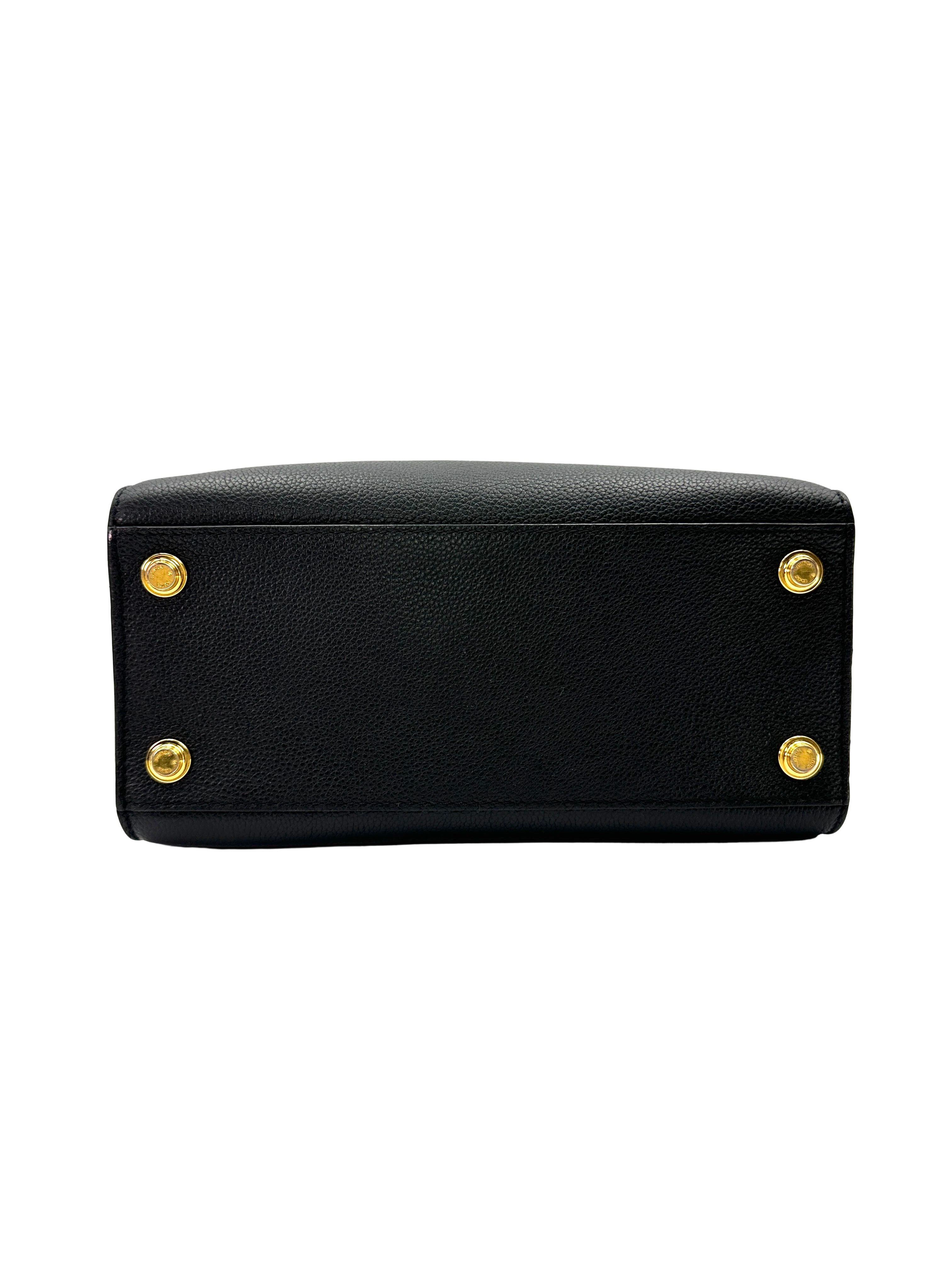 Louis Vuitton City Steamer Black Taurillon Leather Python Handle Bag LV3182