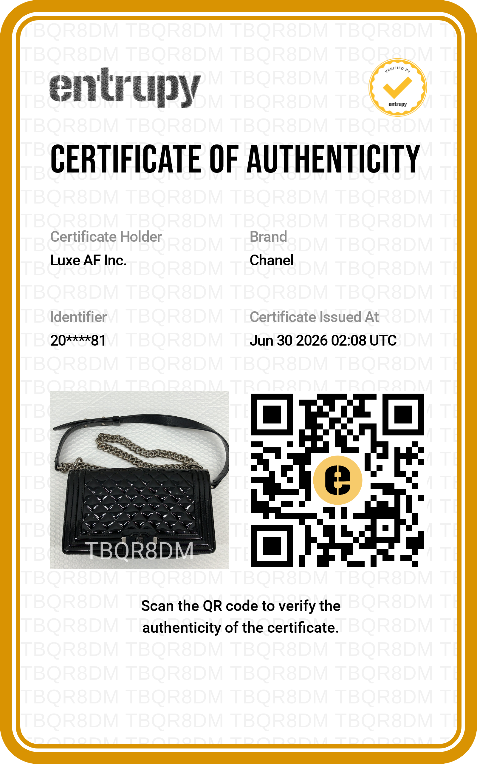 Chanel LeBoy Black Quilted Patent Leather Flap Bag(20***81) CC2378