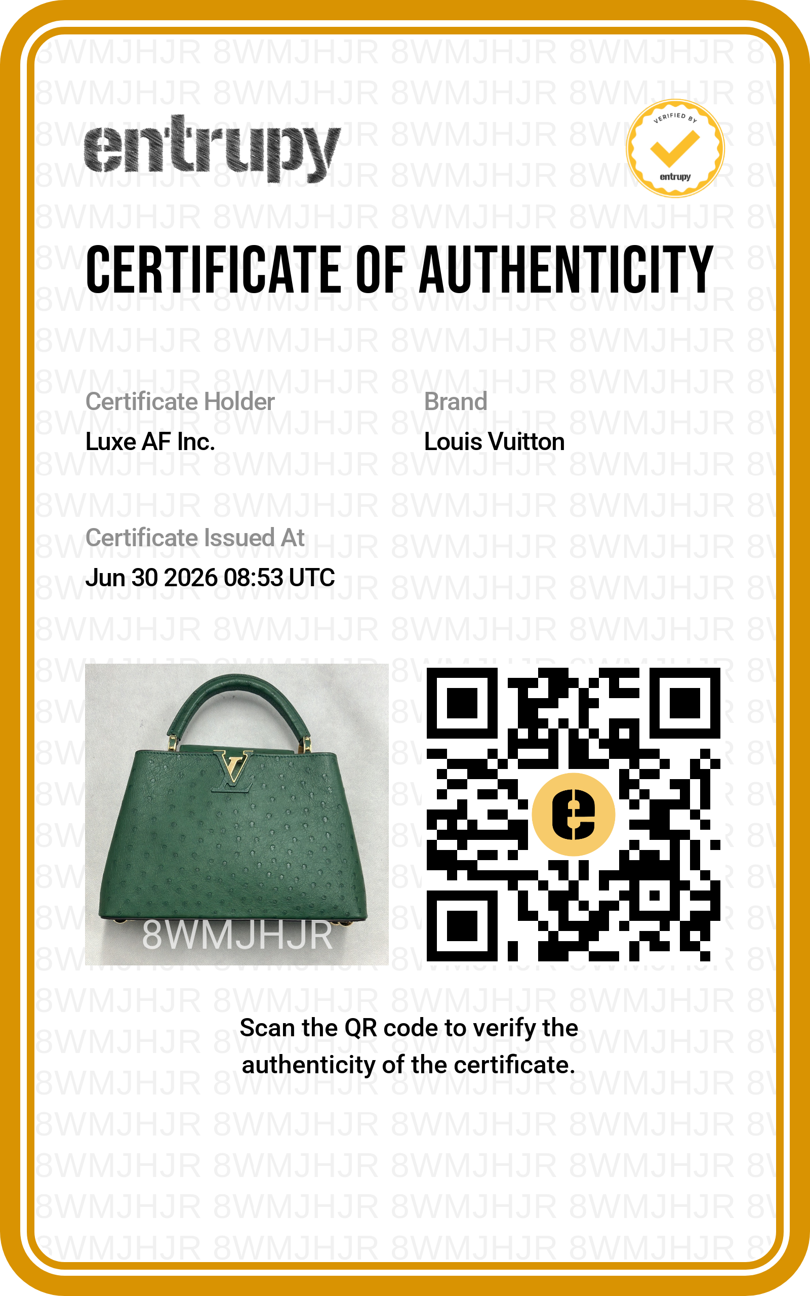 Louis Vuitton Capucines BB Green Ostrich Leather Handle Bag LV3183