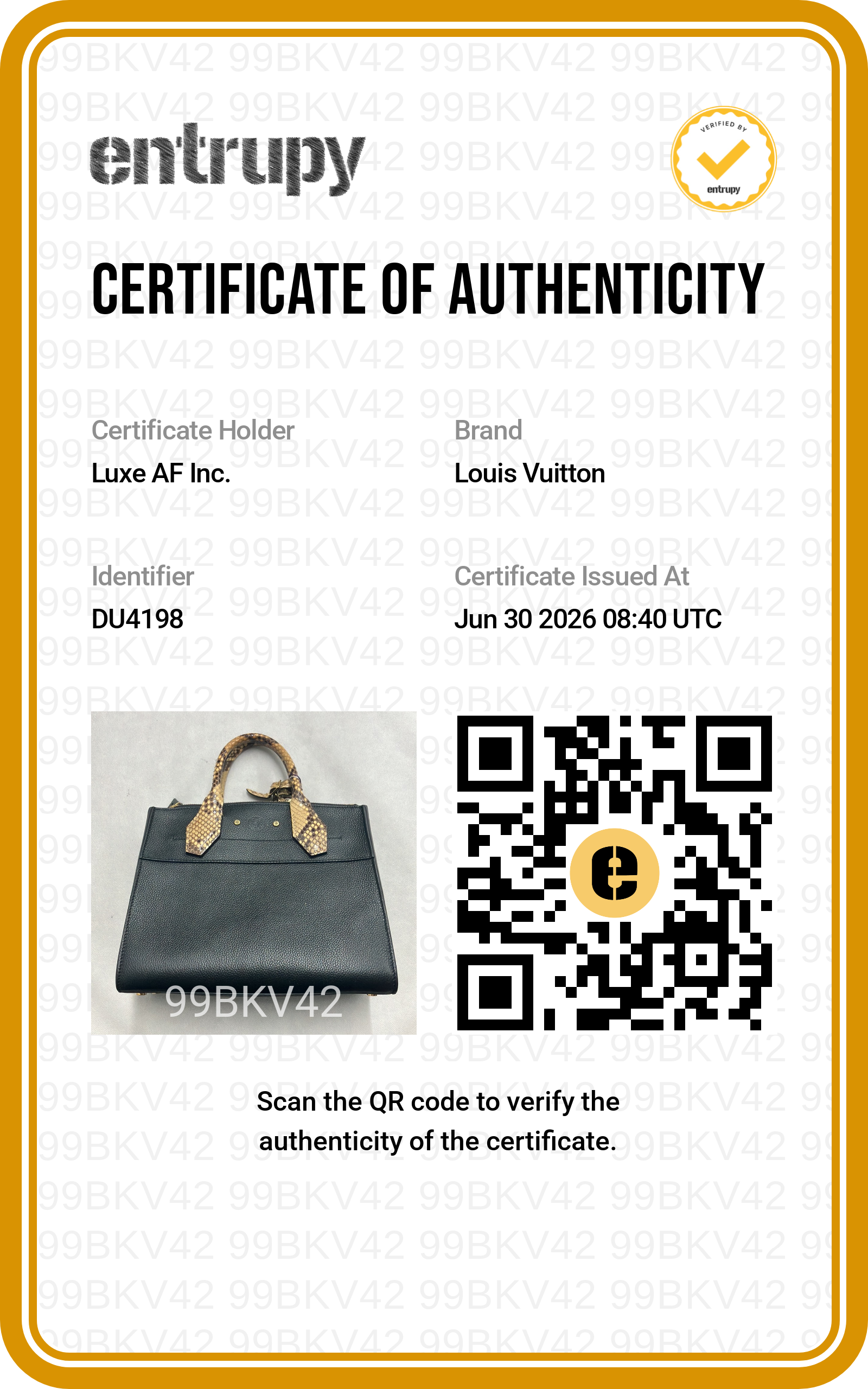 Louis Vuitton City Steamer Black Taurillon Leather Python Handle Bag LV3182