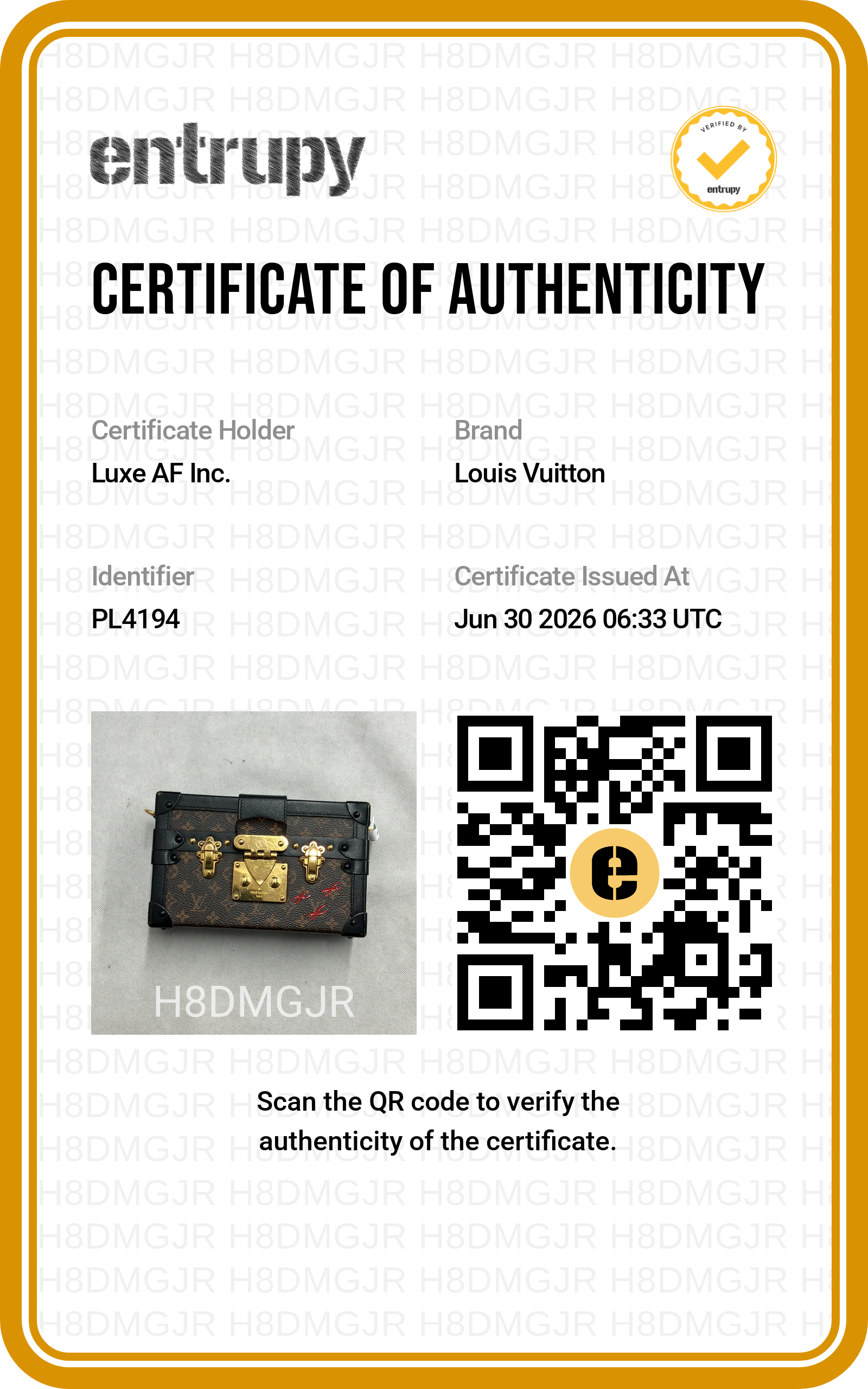 Louis Vuitton Petite Malle Monogram Canvas Shoulder Bag LV3320