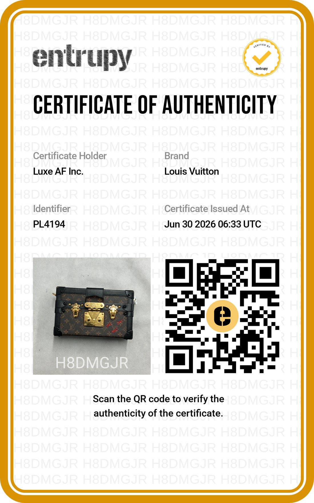 Louis Vuitton Petite Malle Monogram Canvas Shoulder Bag LV3320