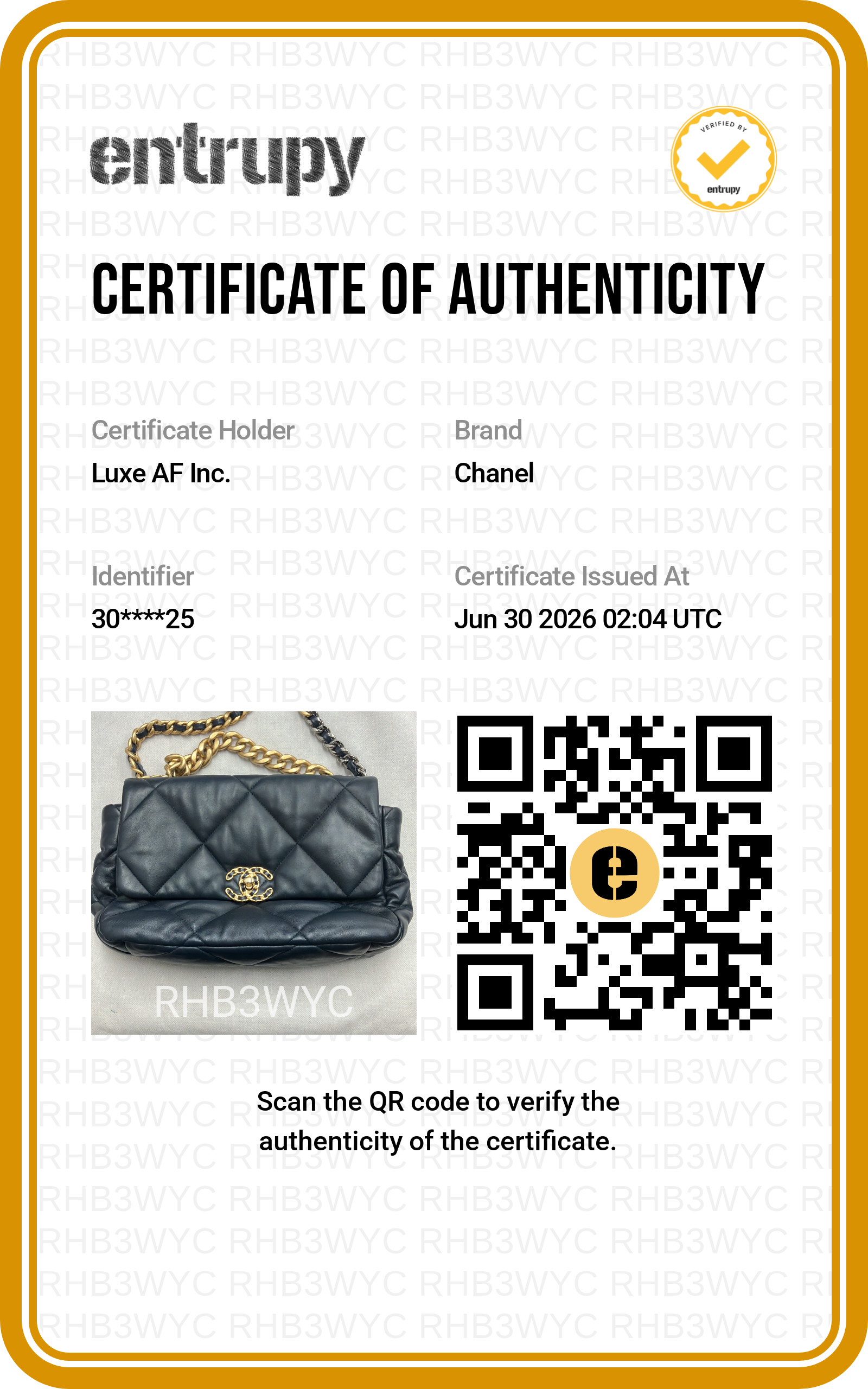 Chanel 19Bag Navy Quilted Leather Medium Size Shoulder Bag(30***25) CC2379