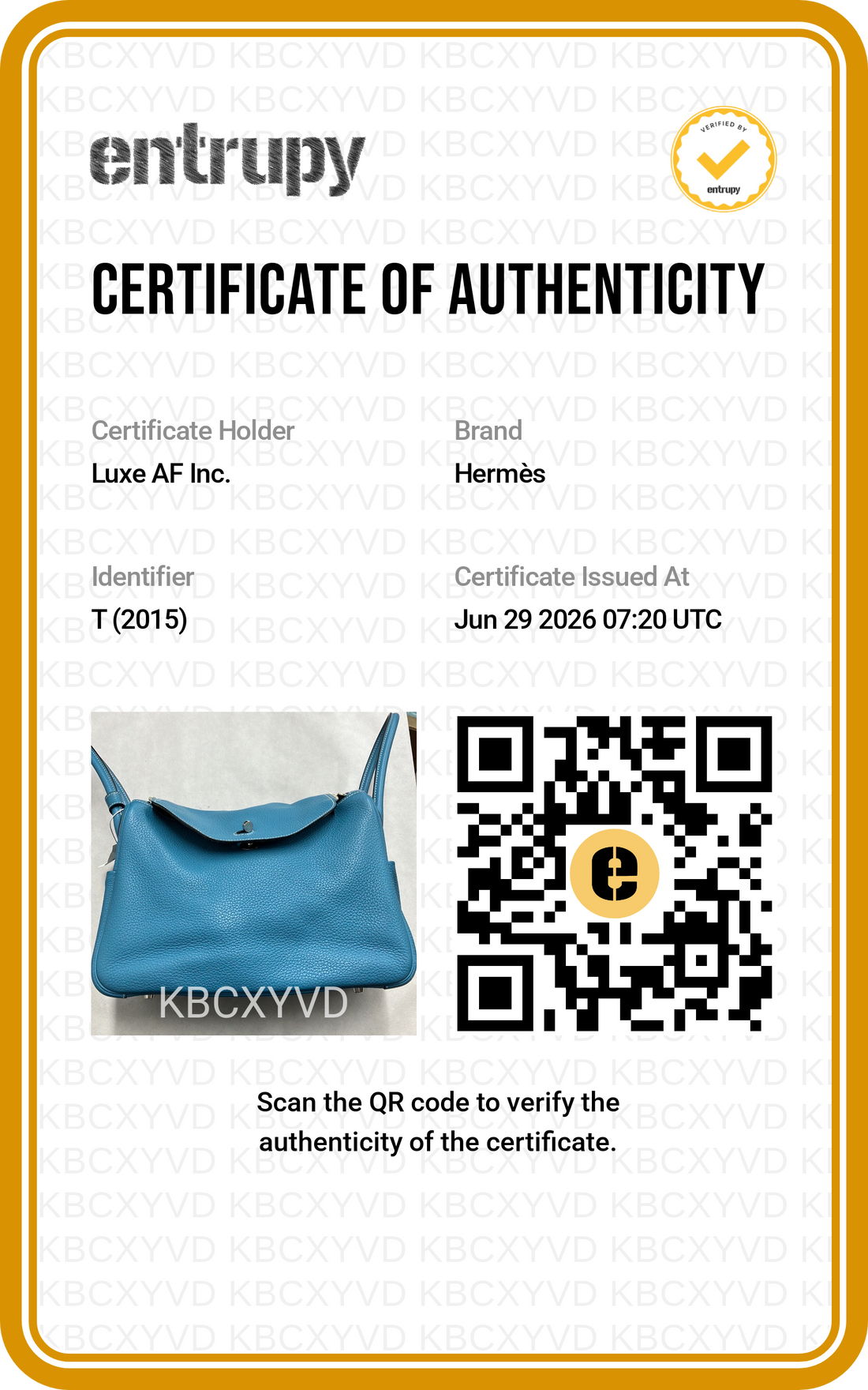 Hermes Lindy34 Blue Leather Handle Bag HR138