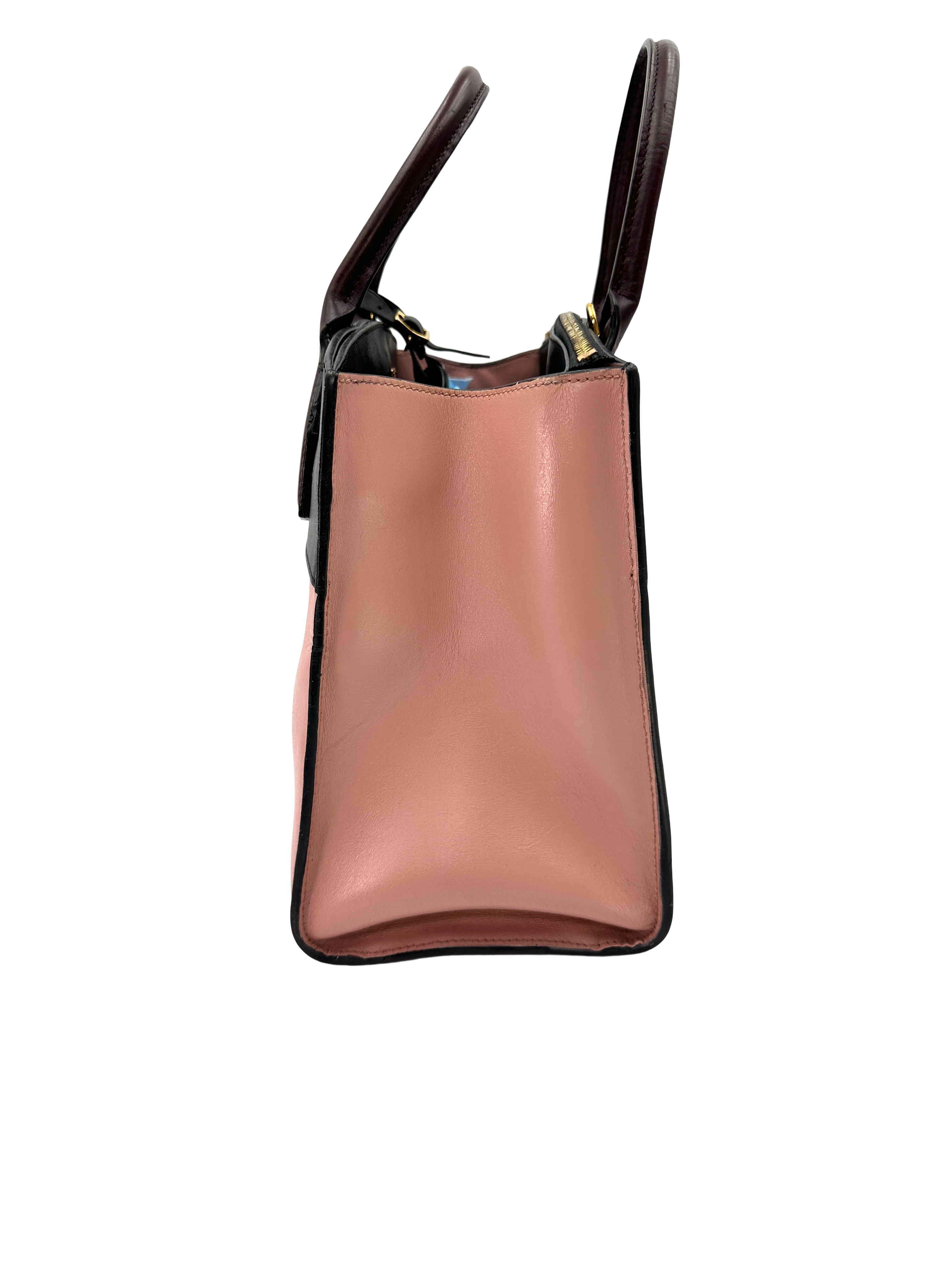 Louis Vuitton City Steamer MM Black/Pink Taurillon Leather Handle Bag LV3174
