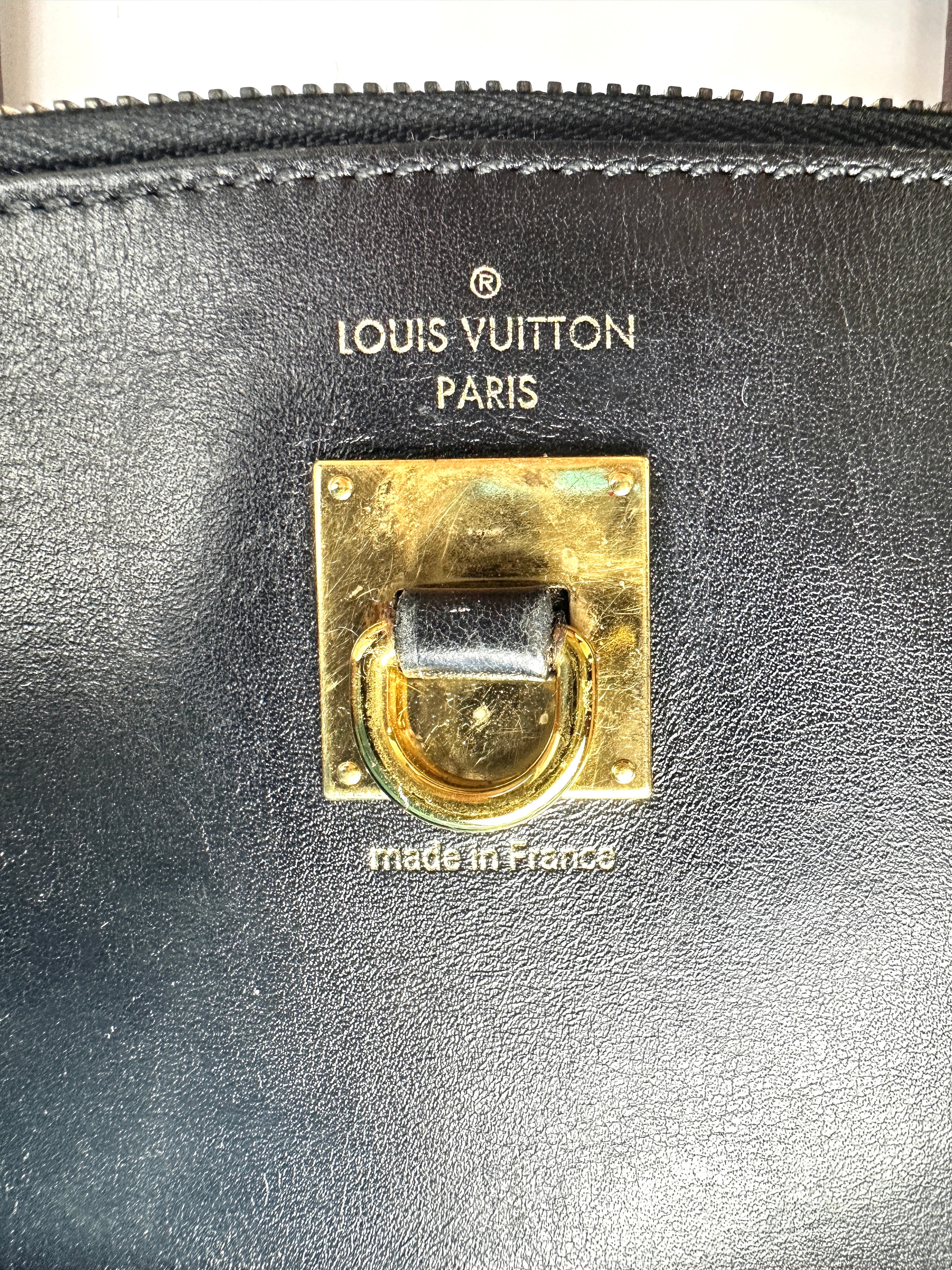 Louis Vuitton City Steamer MM Black/Pink Taurillon Leather Handle Bag LV3174