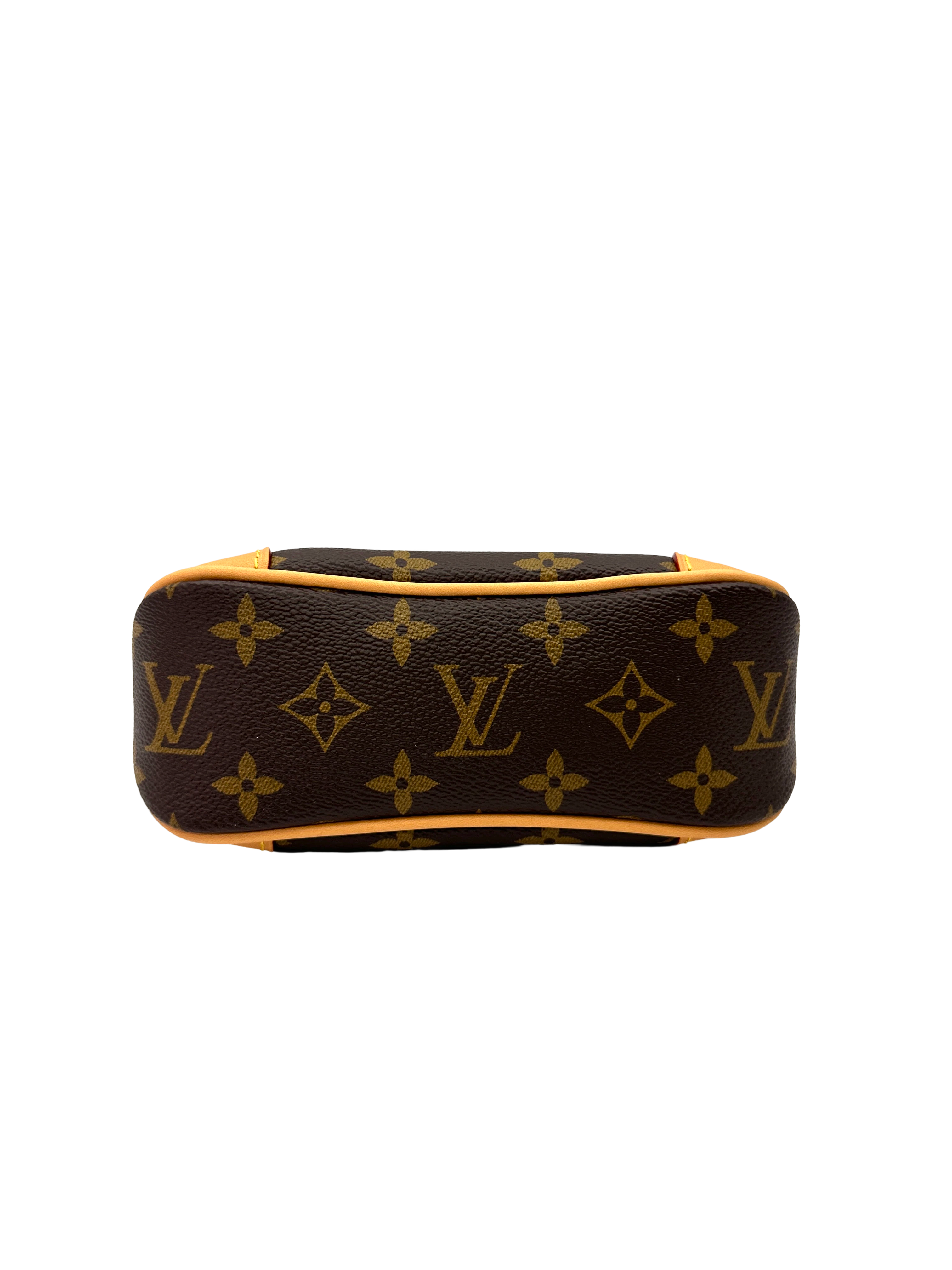 Louis Vuitton Bunlogne Monogram Canvas Shoulder Bag With Brown Cowhide Leather Trim LVQ