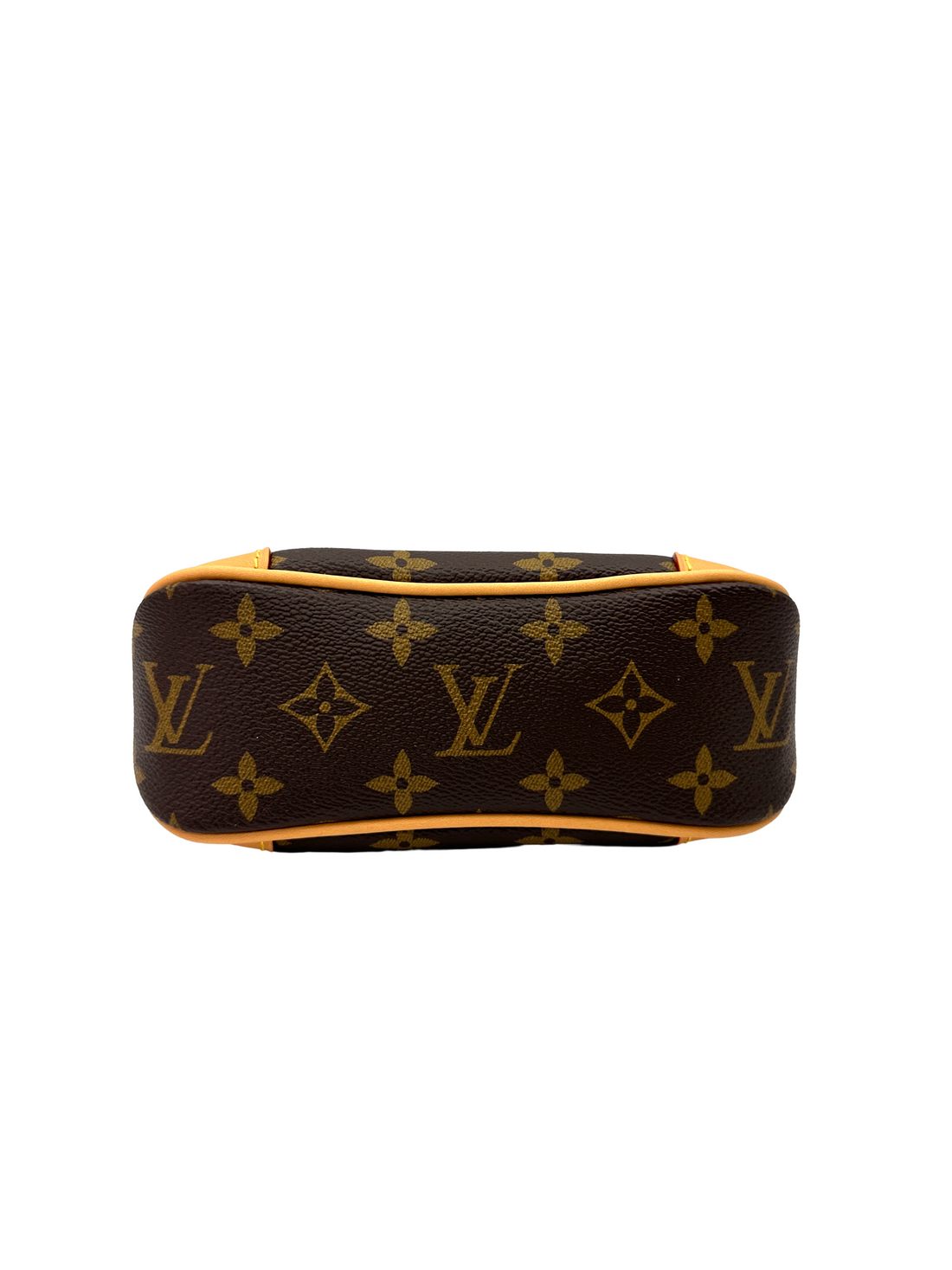 Louis Vuitton Bunlogne Monogram Canvas Shoulder Bag With Brown Cowhide Leather Trim LVQ