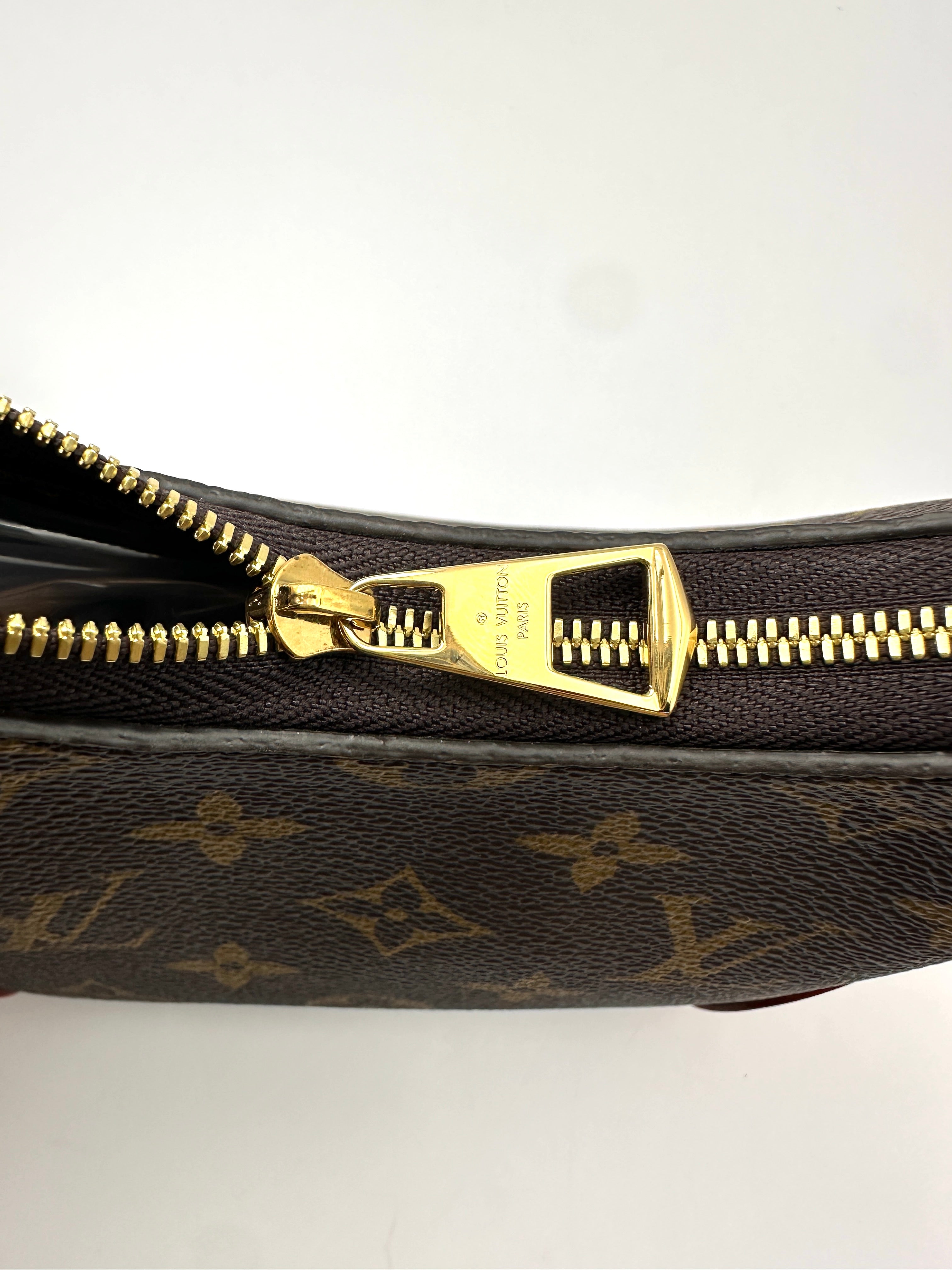 Louis Vuitton Bunlogne Monogram Canvas Shoulder Bag With Brown Cowhide Leather Trim LVQ