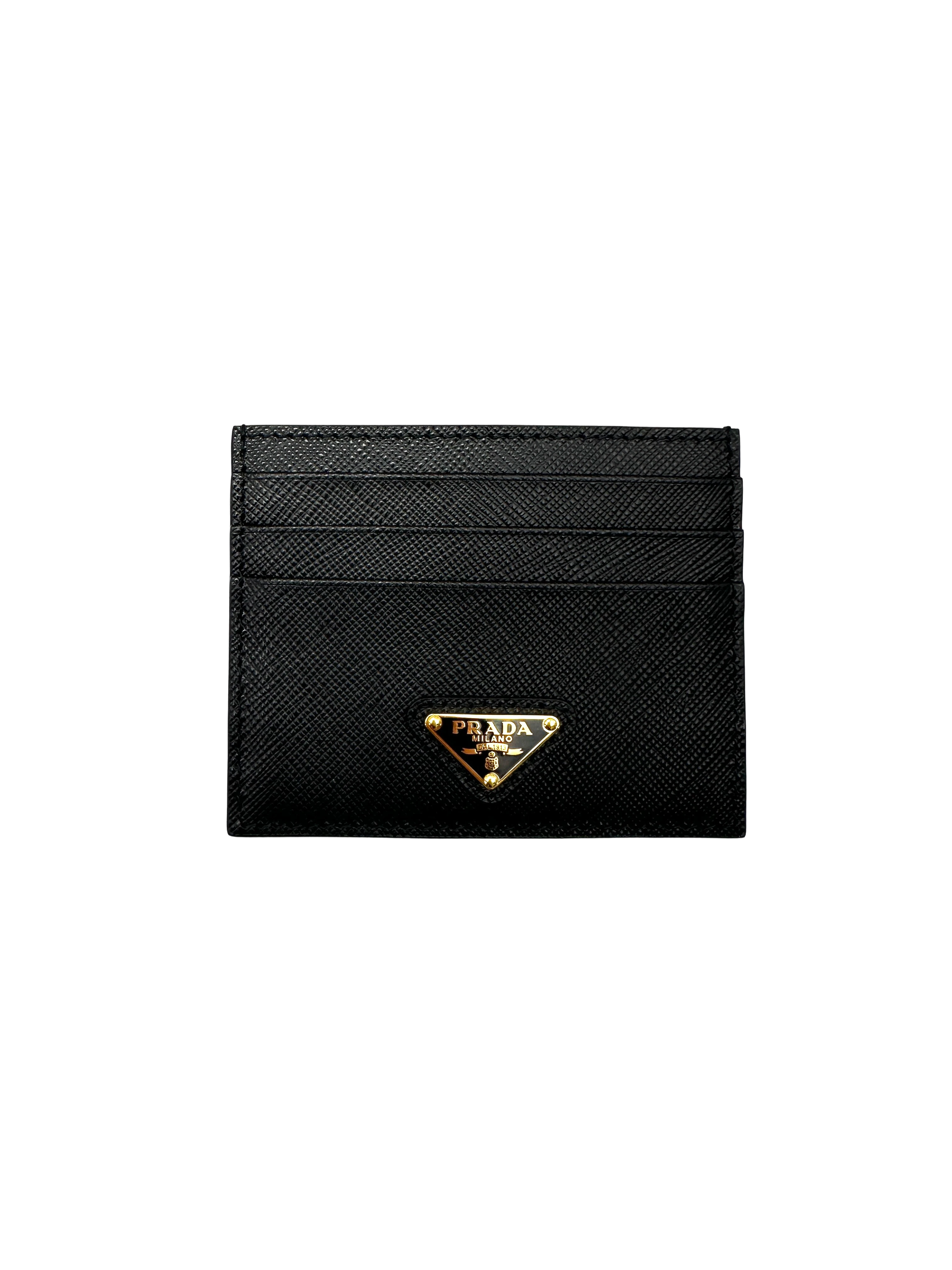 Prada Black Saffiano Leather Card Holder PR529