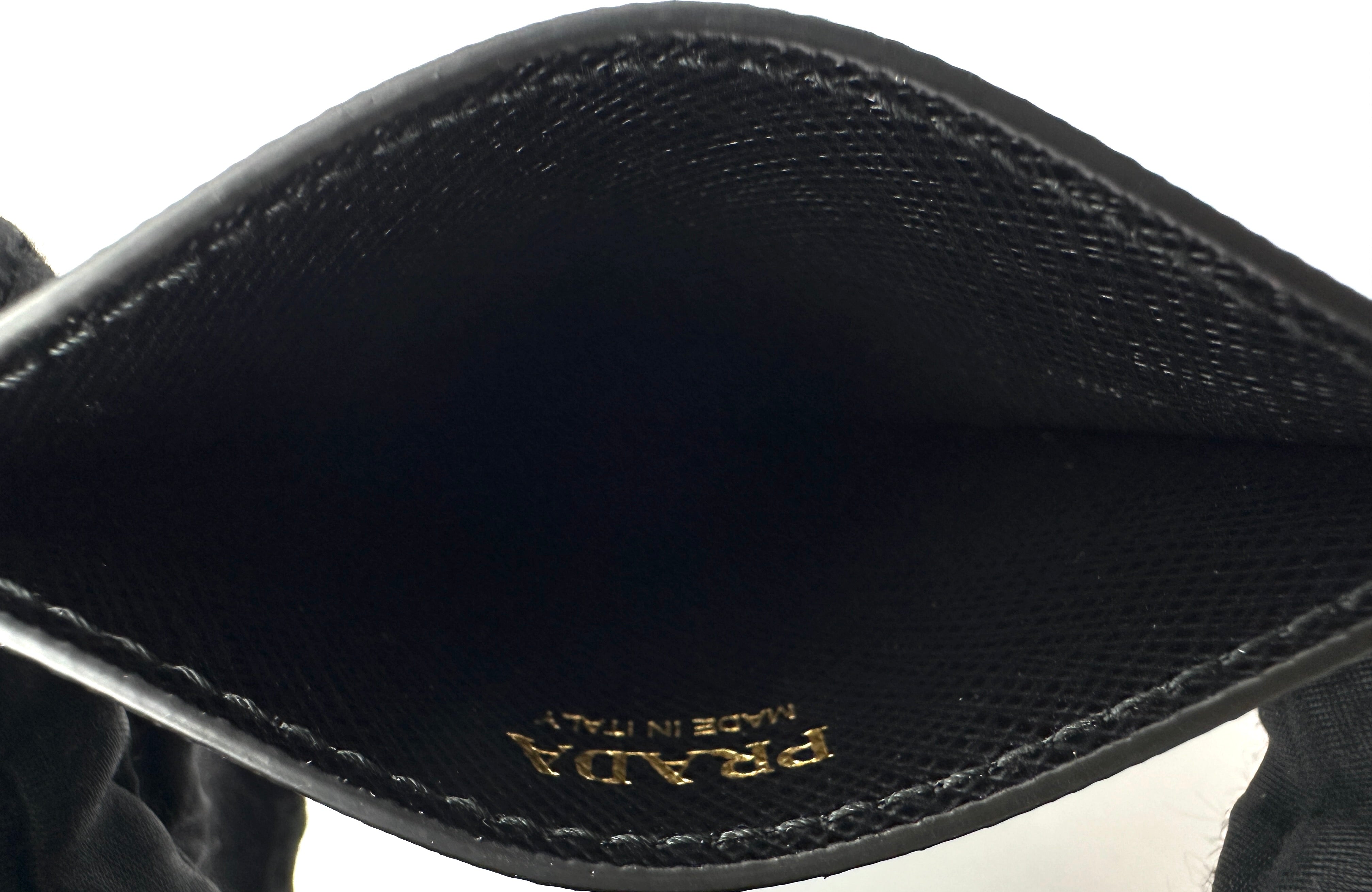 Prada Black Saffiano Leather Card Holder PR529