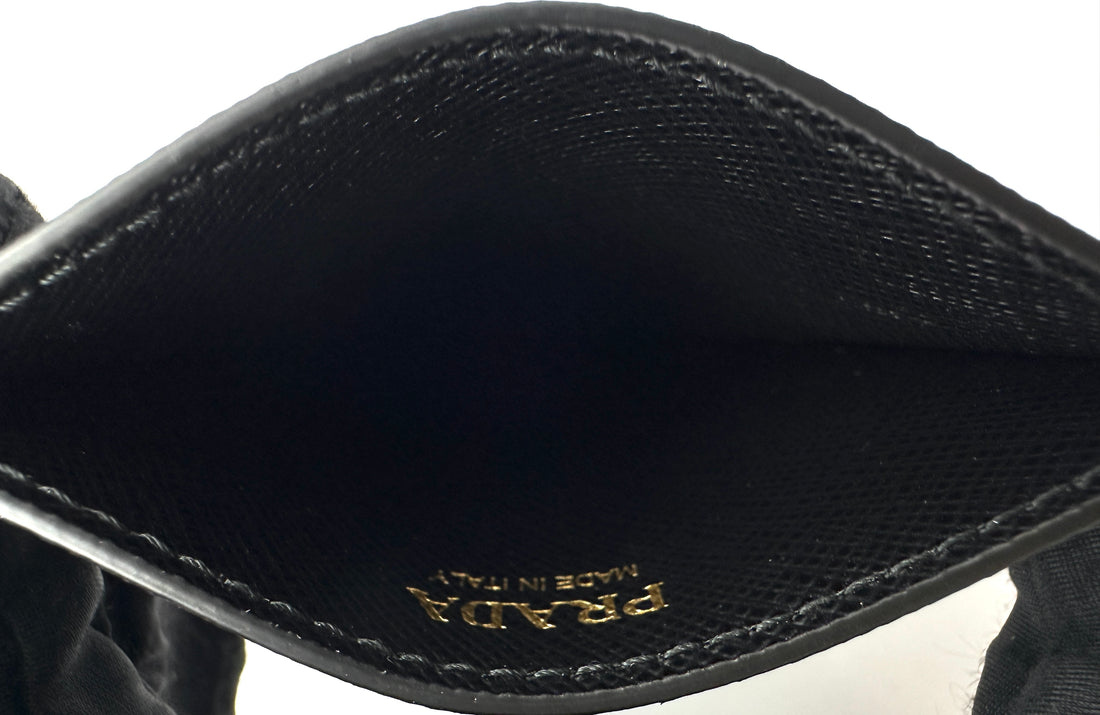 Prada Black Saffiano Leather Card Holder PR529