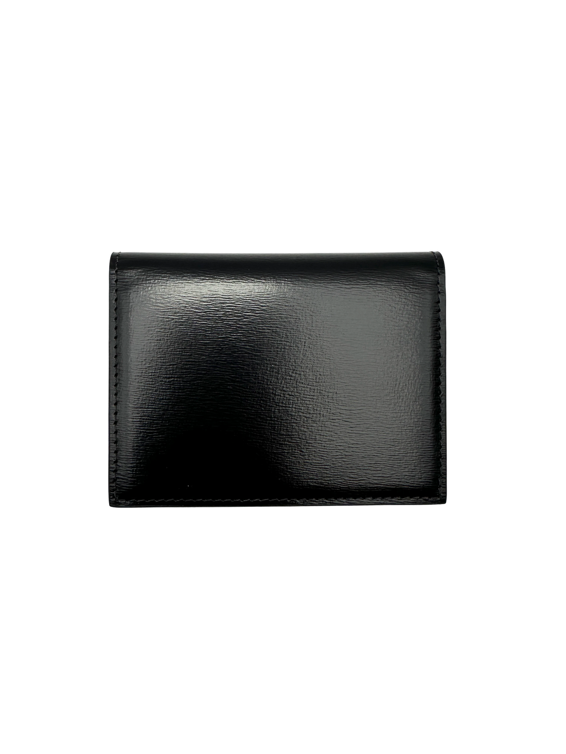 Celine Triomphe Black Shiny Leather Card Holder CE183