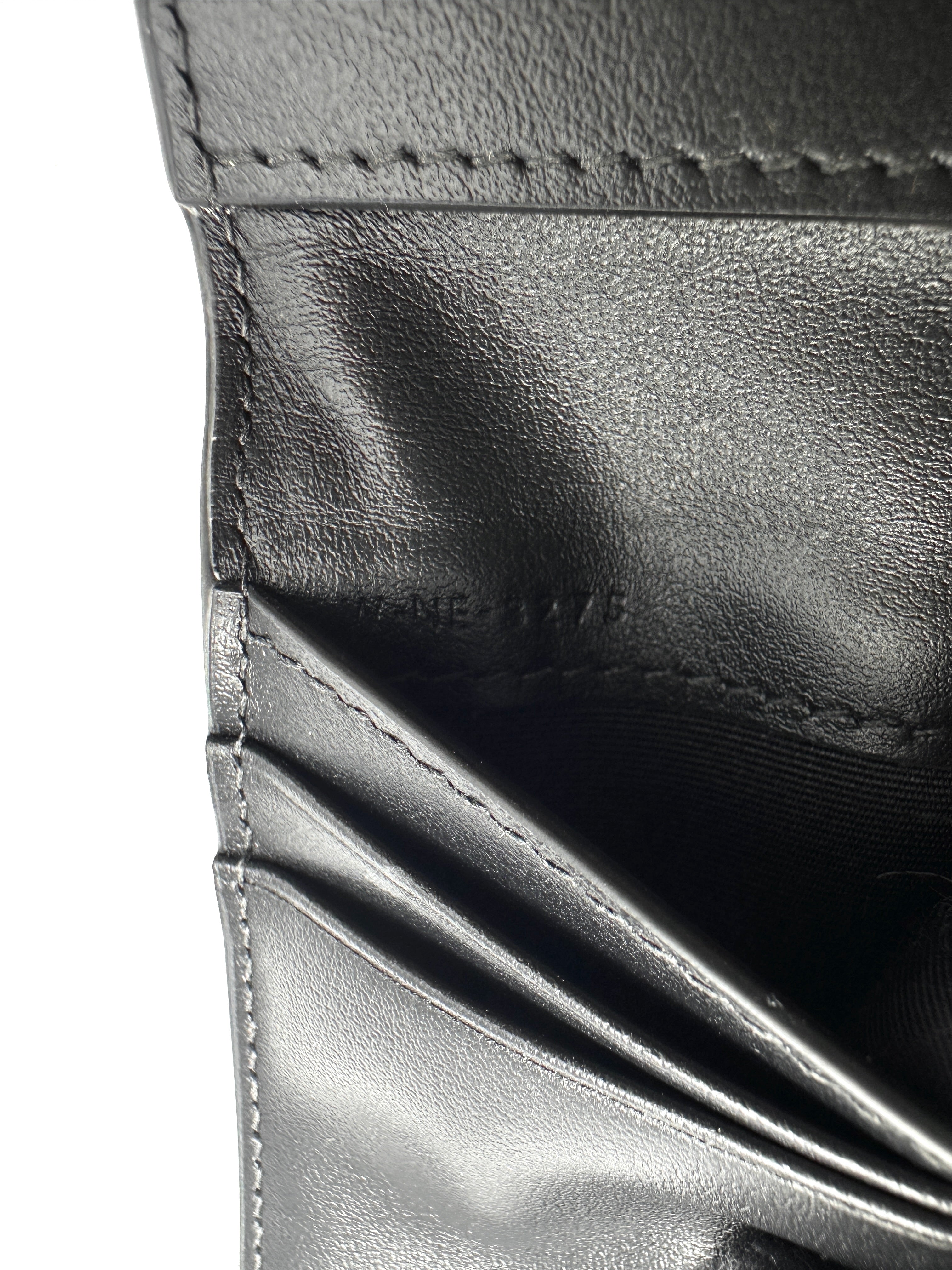 Celine Triomphe Black Shiny Leather Card Holder CE183