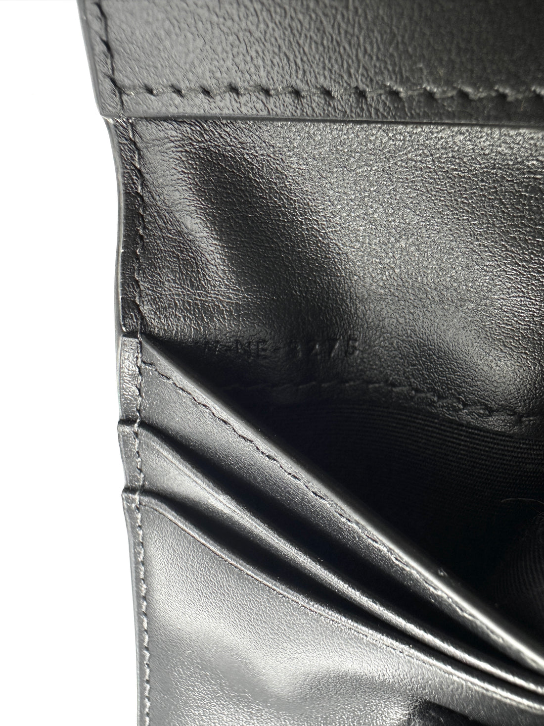 Celine Triomphe Black Shiny Leather Card Holder CE183