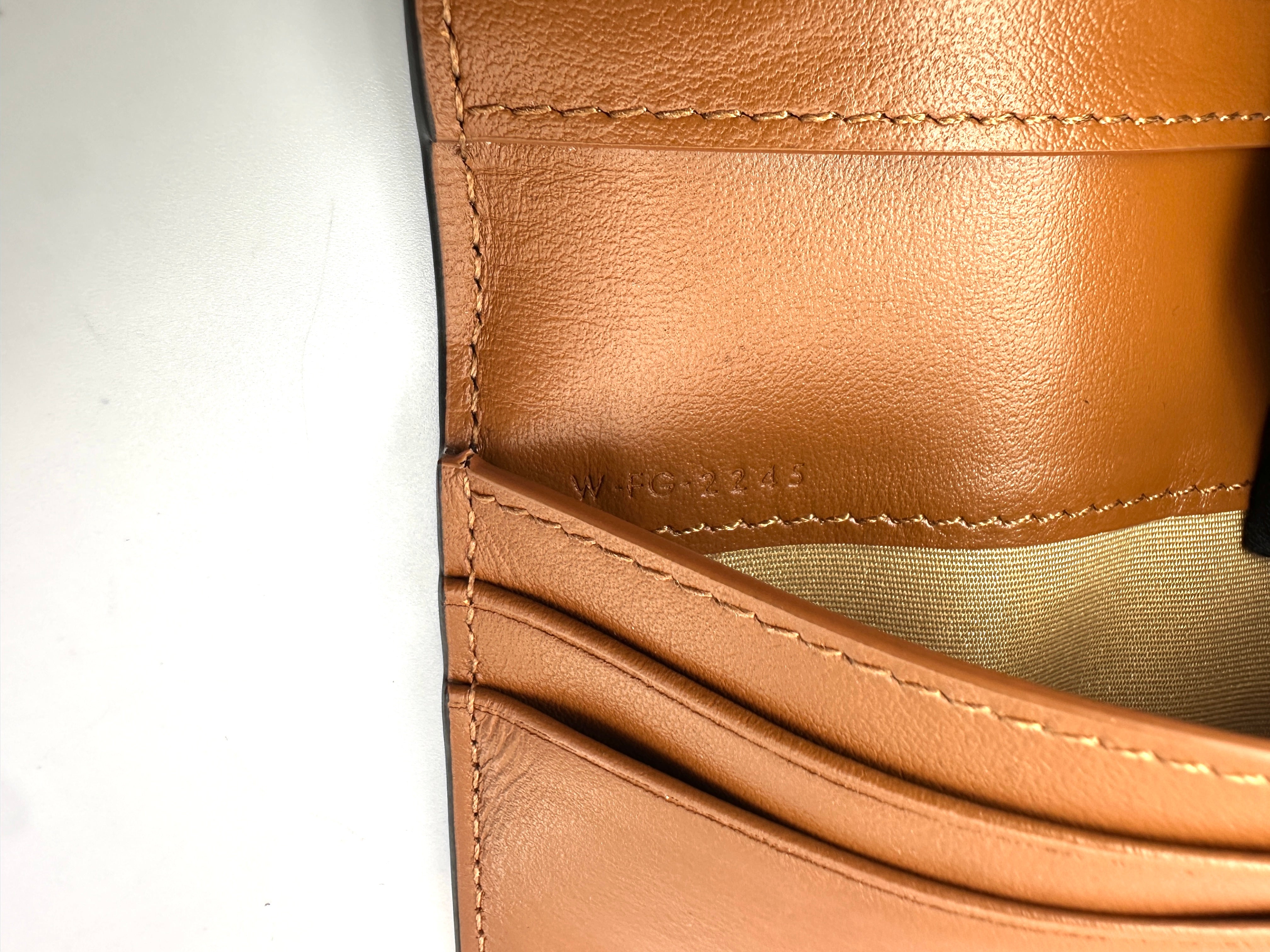 Celine Triomphe Brown Canvas Leather Card Holder CE182