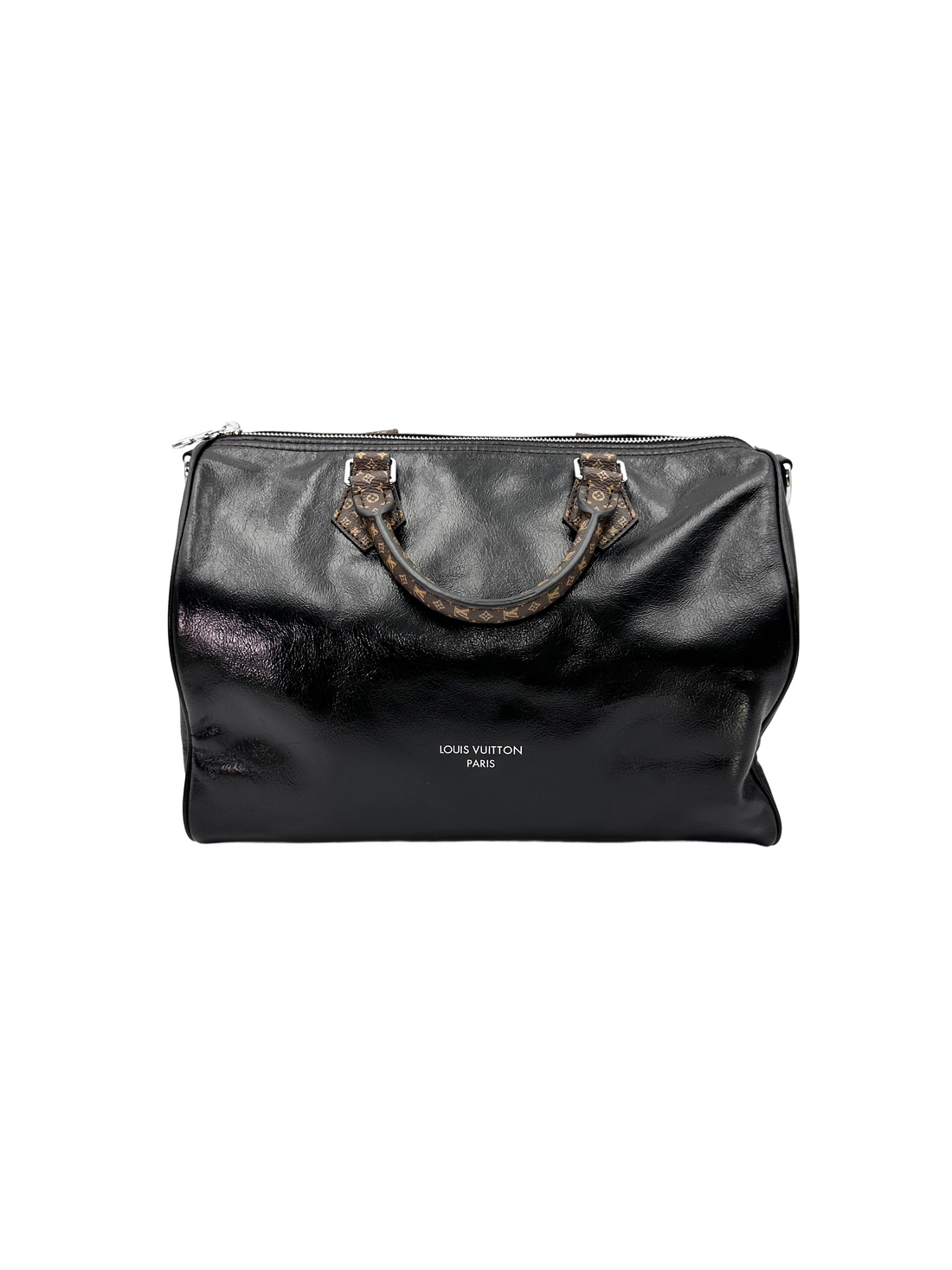 Louis Vuitton Speedy30 Black Lambskin Handle Bag LV3172