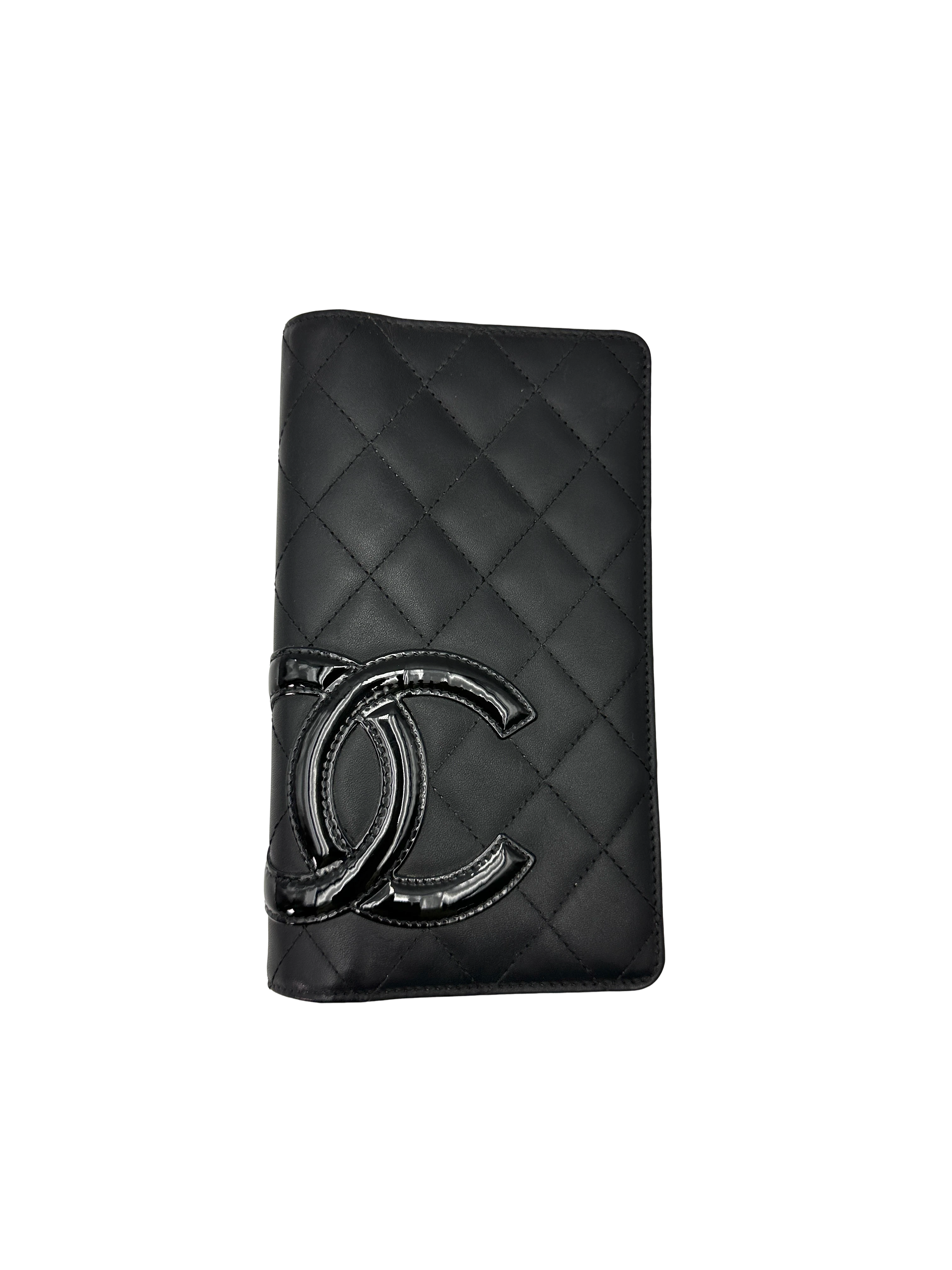 Chanel Cambon Line Black Quilted Leather Wallet(17***96) CC2393