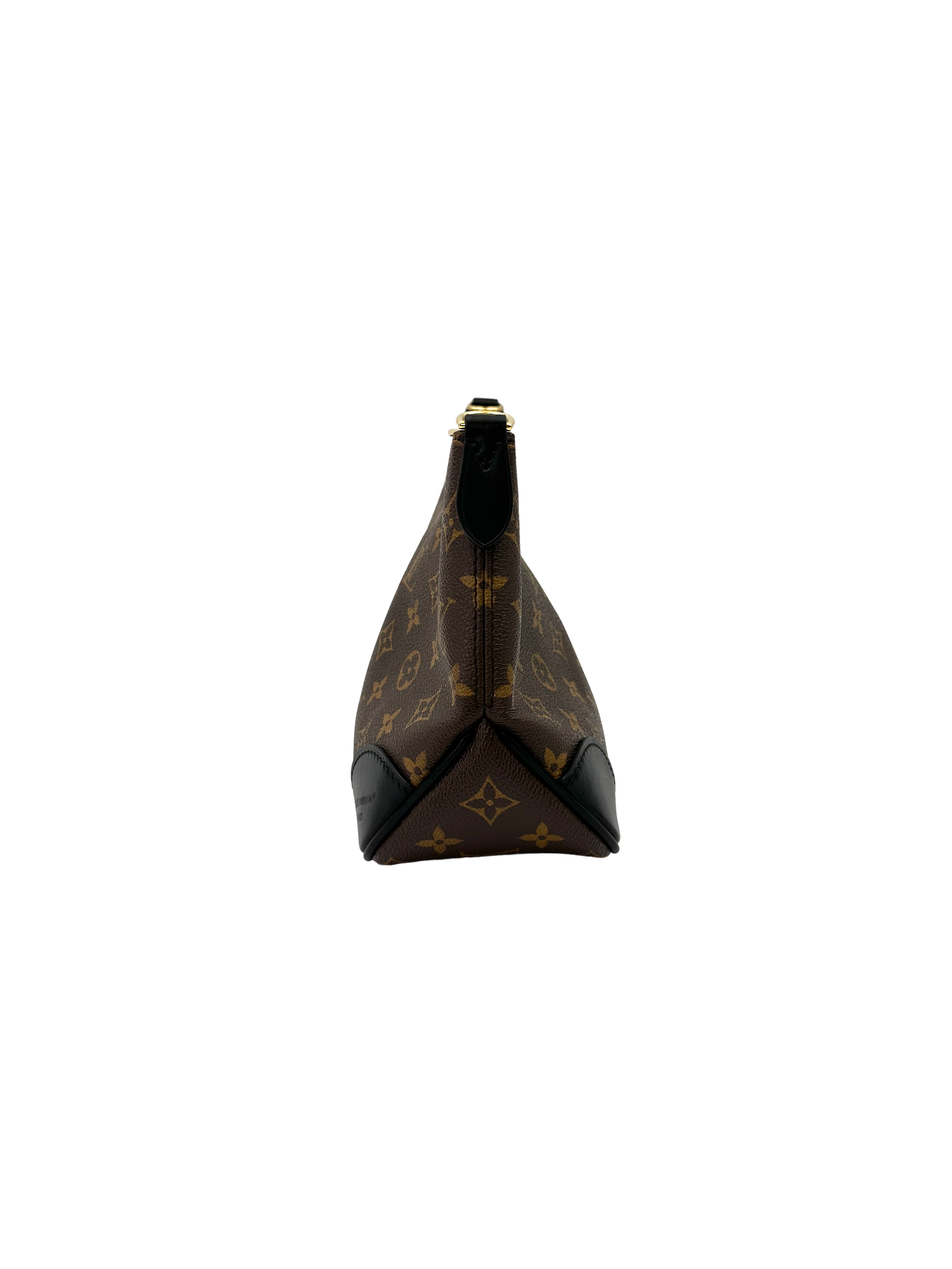Louis Vuitton Bunlogne Monogram Canvas Shoulder Bag With Black Cowhide Leather Trim LV3173