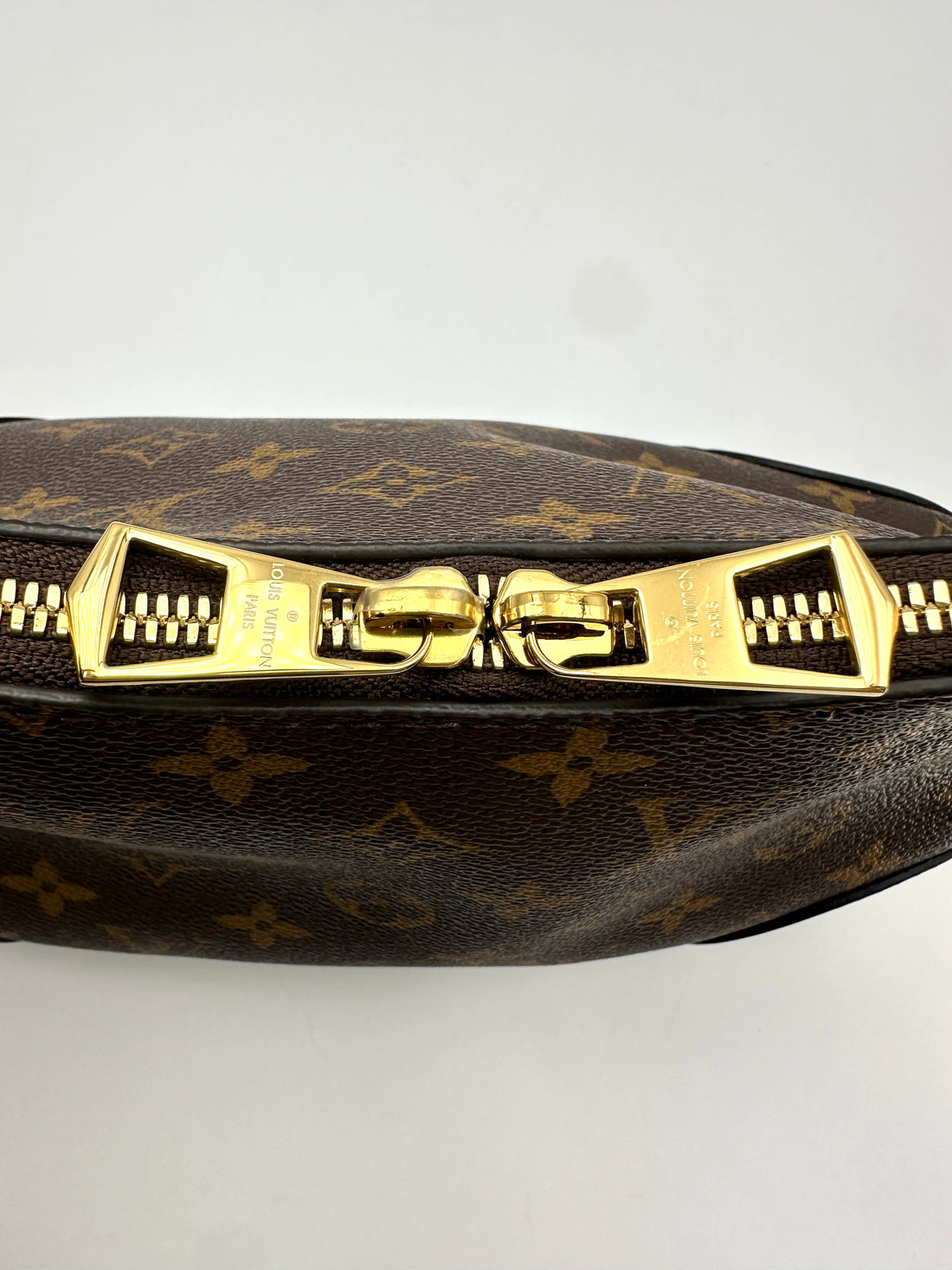 Louis Vuitton Bunlogne Monogram Canvas Shoulder Bag With Black Cowhide Leather Trim LV3173