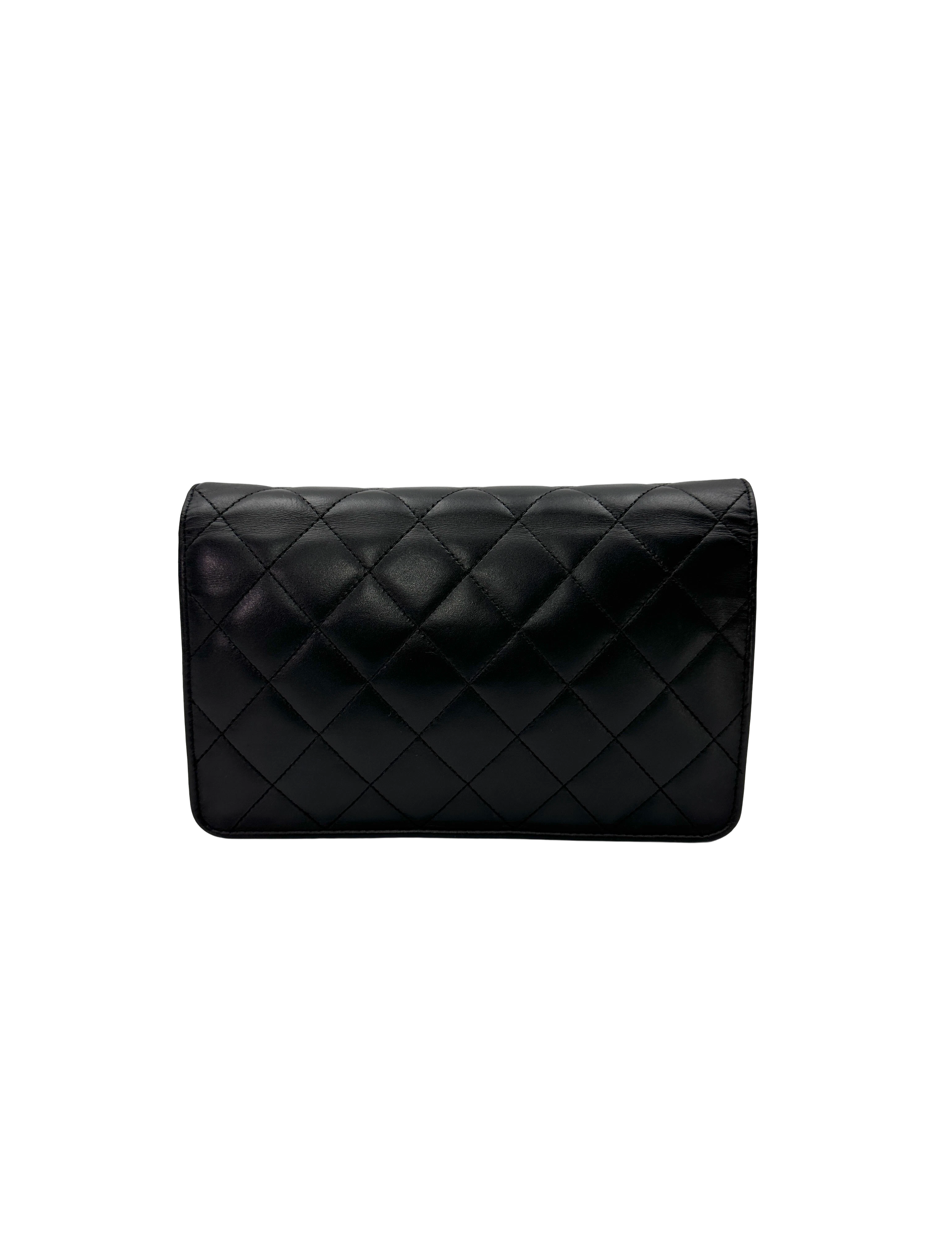 Chanel Cambon Line Black Quilted Leather Wallet On Chain(16***13) CC2395