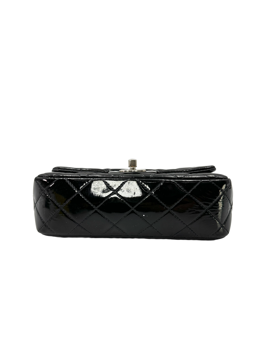 Chanel Classic Flap Black Quilted Patent Leather Mini Shoulder Bag(19***87) CC2400