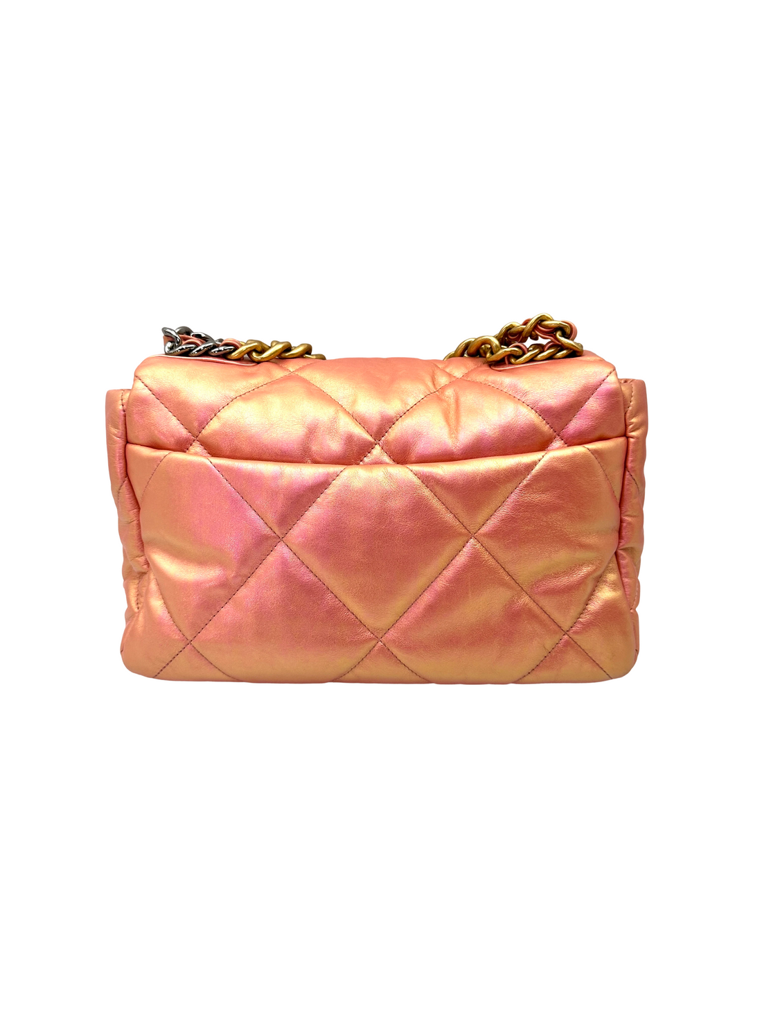 Chanel 19Bag Iridescent Pink Quilted Leather Flap Bag(31***87) CC2394