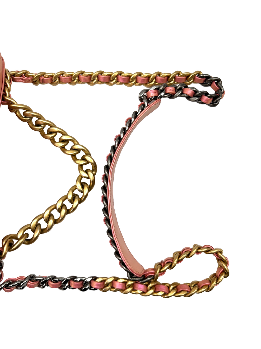 Chanel 19Bag Iridescent Pink Quilted Leather Flap Bag(31***87) CC2394