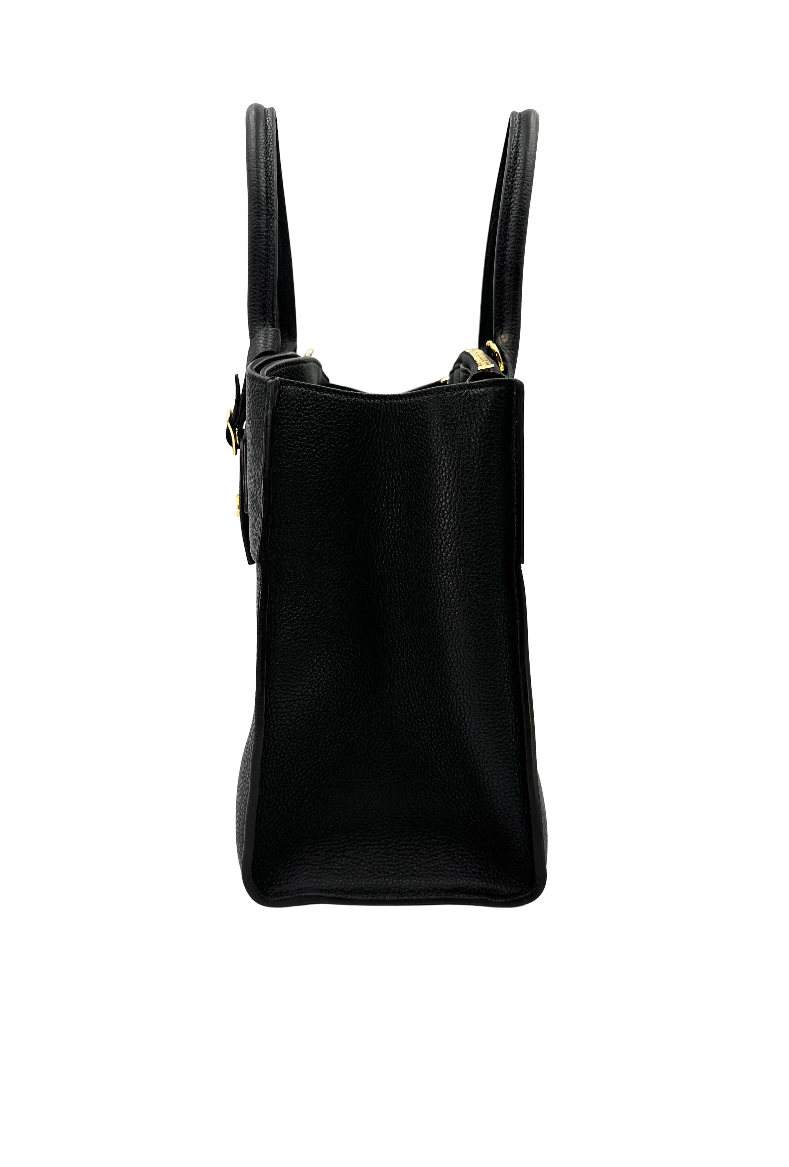 Louis Vuitton City Steamer Black Taurillon Leather Handle Bag LV3177