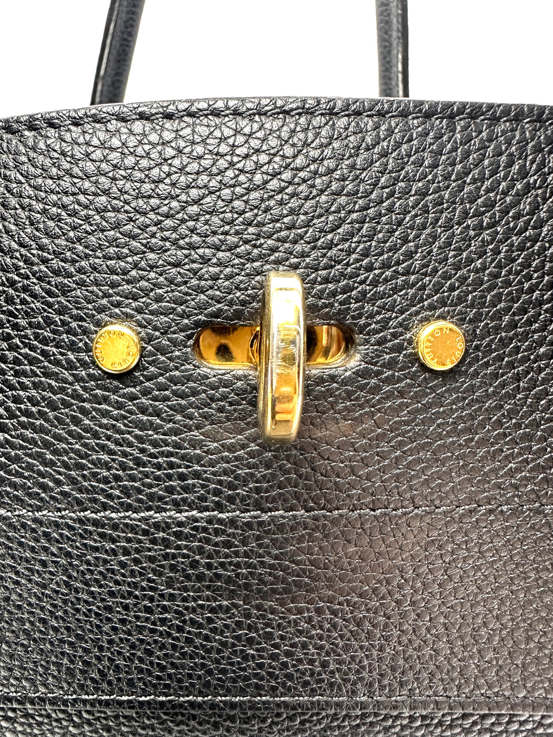 Louis Vuitton City Steamer Black Taurillon Leather Handle Bag LV3177