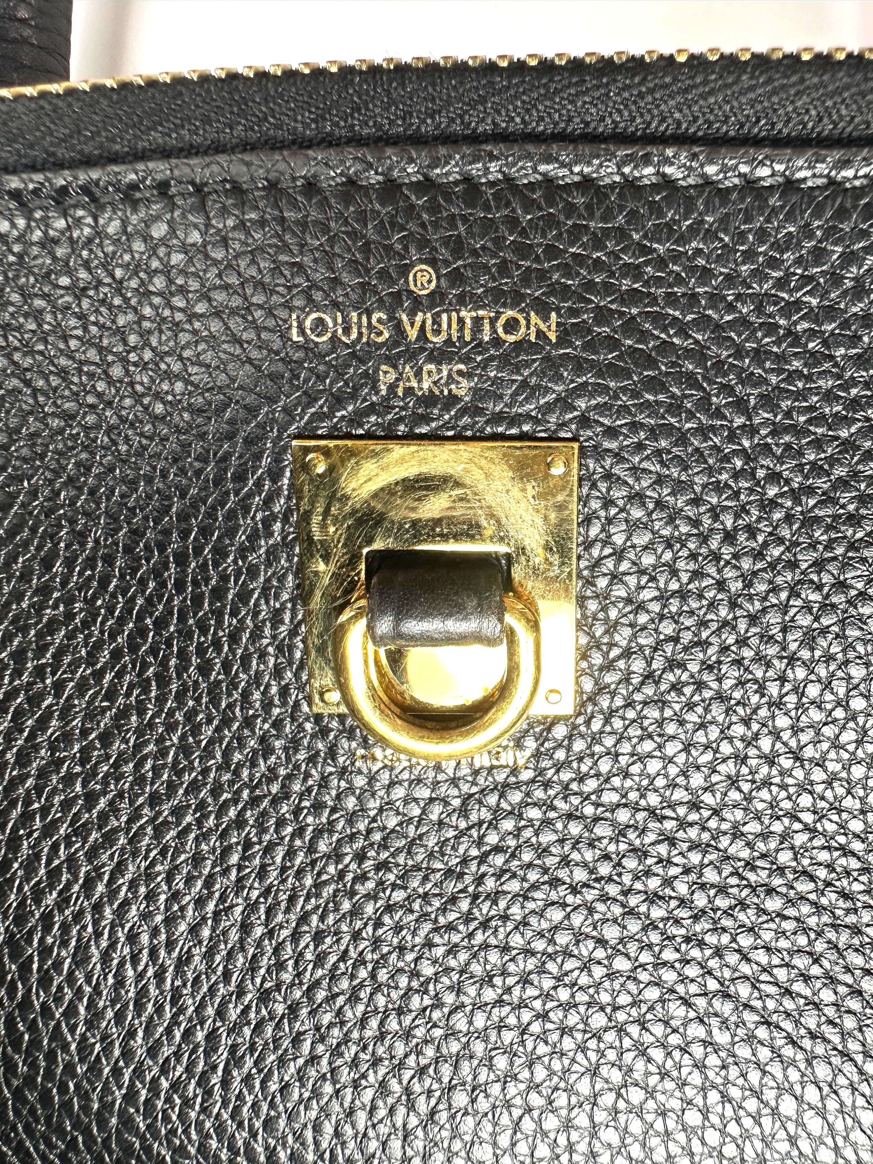 Louis Vuitton City Steamer Black Taurillon Leather Handle Bag LV3177