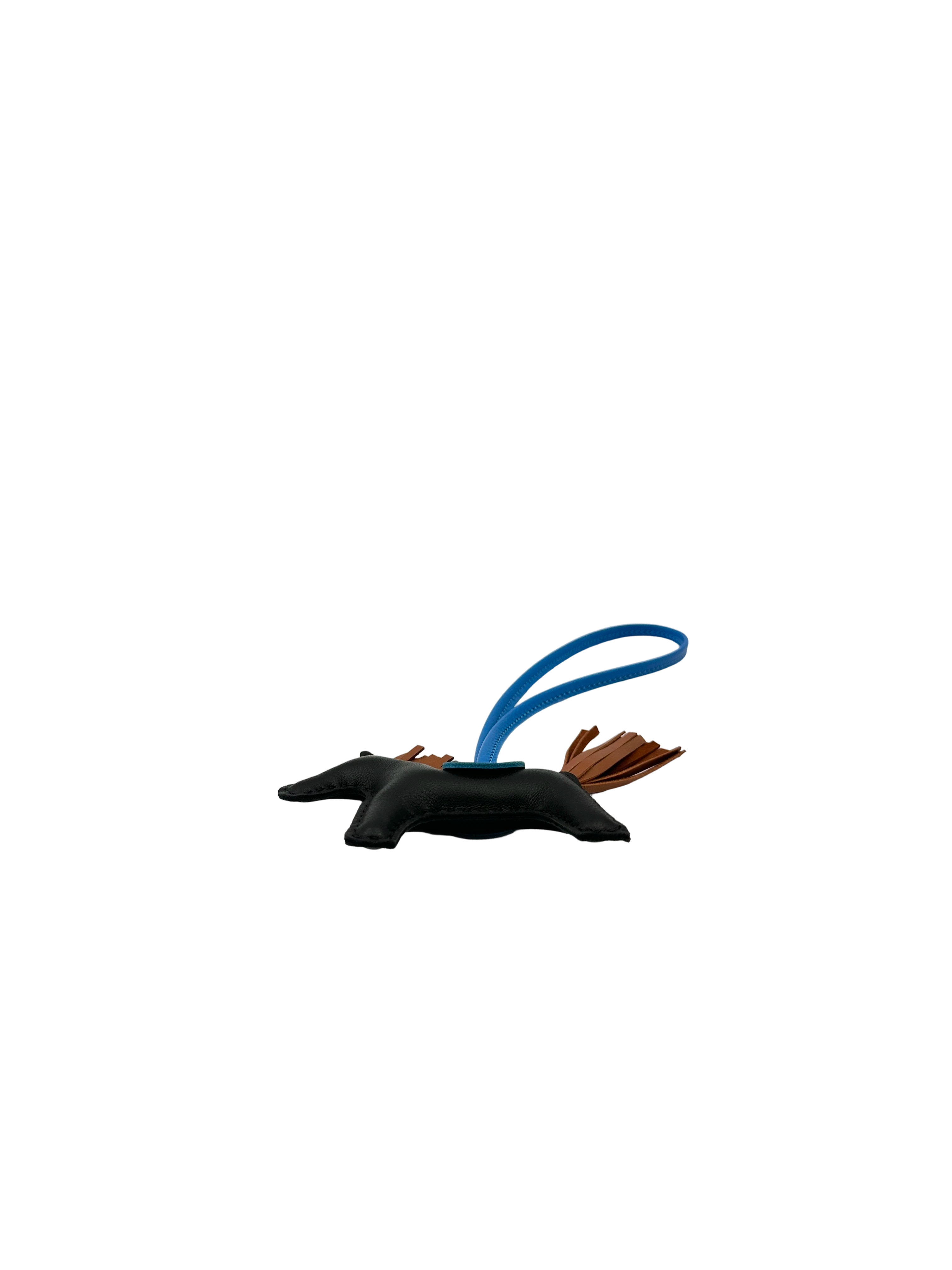 Hermes Rodeo Black/Blue Bag Charm HRF