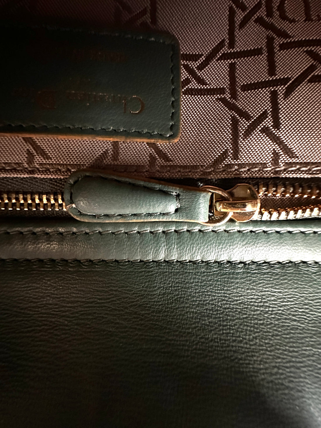 Christian Dior Lady Dior Green Cannage Leather Handle Bag DR857