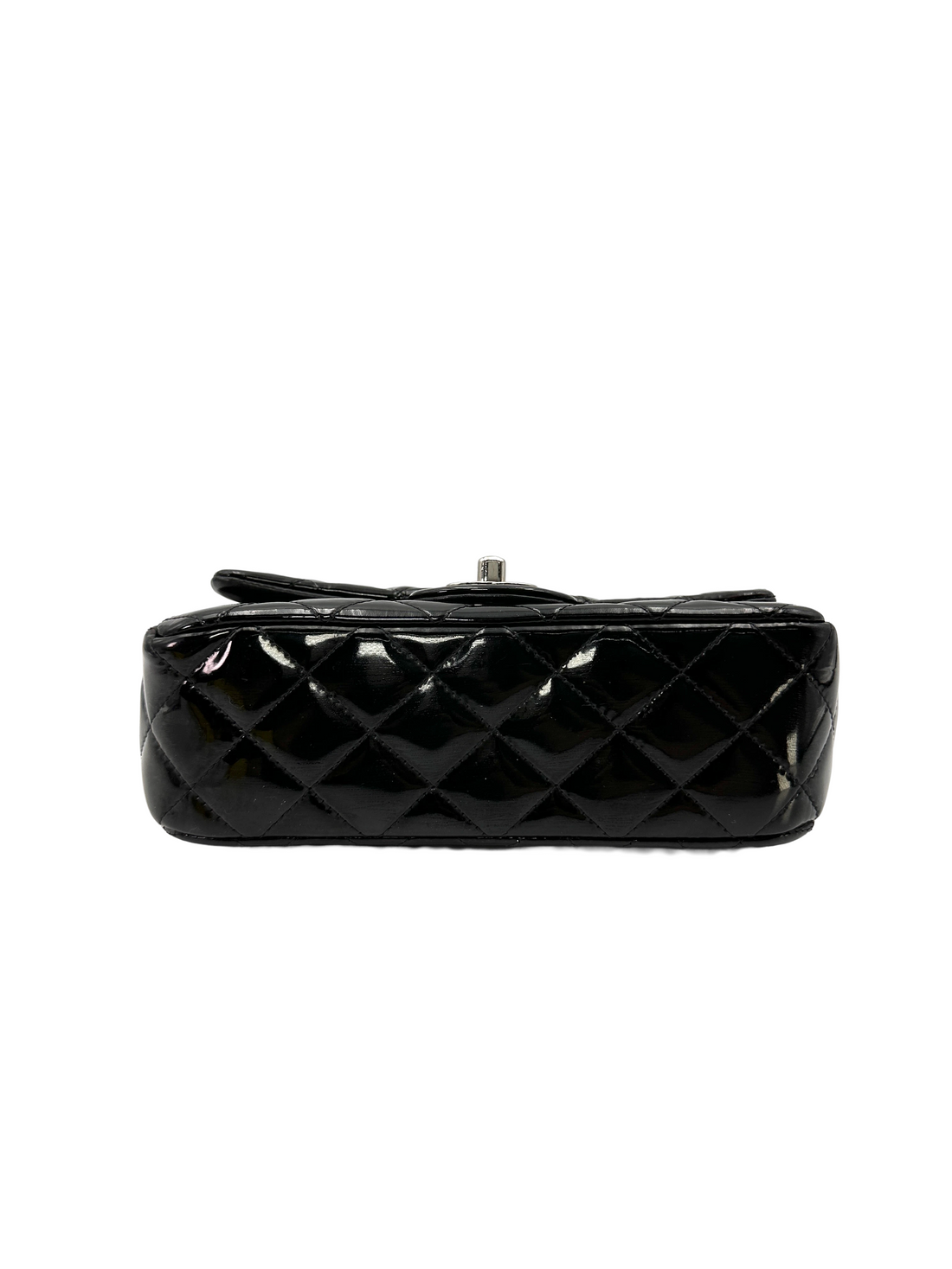 Chanel Classic Flap Black Quilted Patent Leather Mini Shoulder Bag(20***69) CC2402