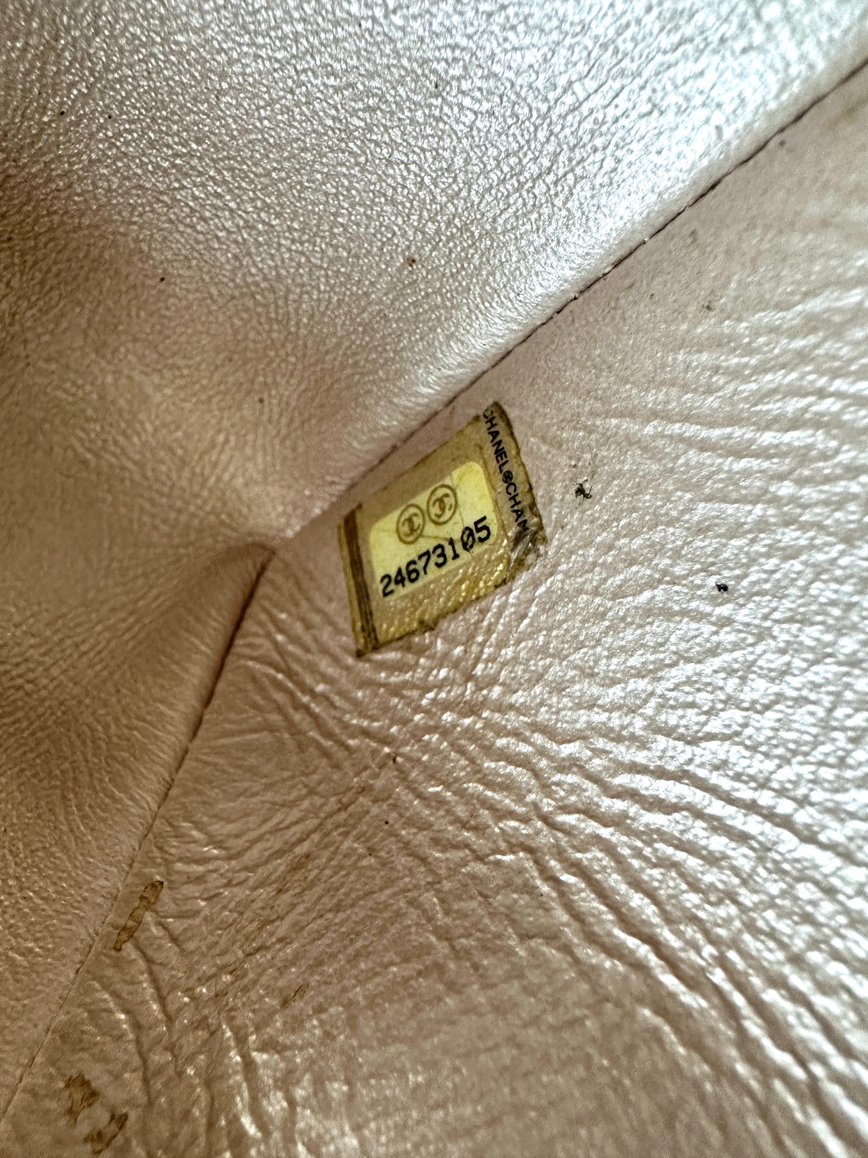 Chanel Classic Flap Iridescent Gold Chevron Quilted Leather Mini Shoulder Bag(24***05) CC2398