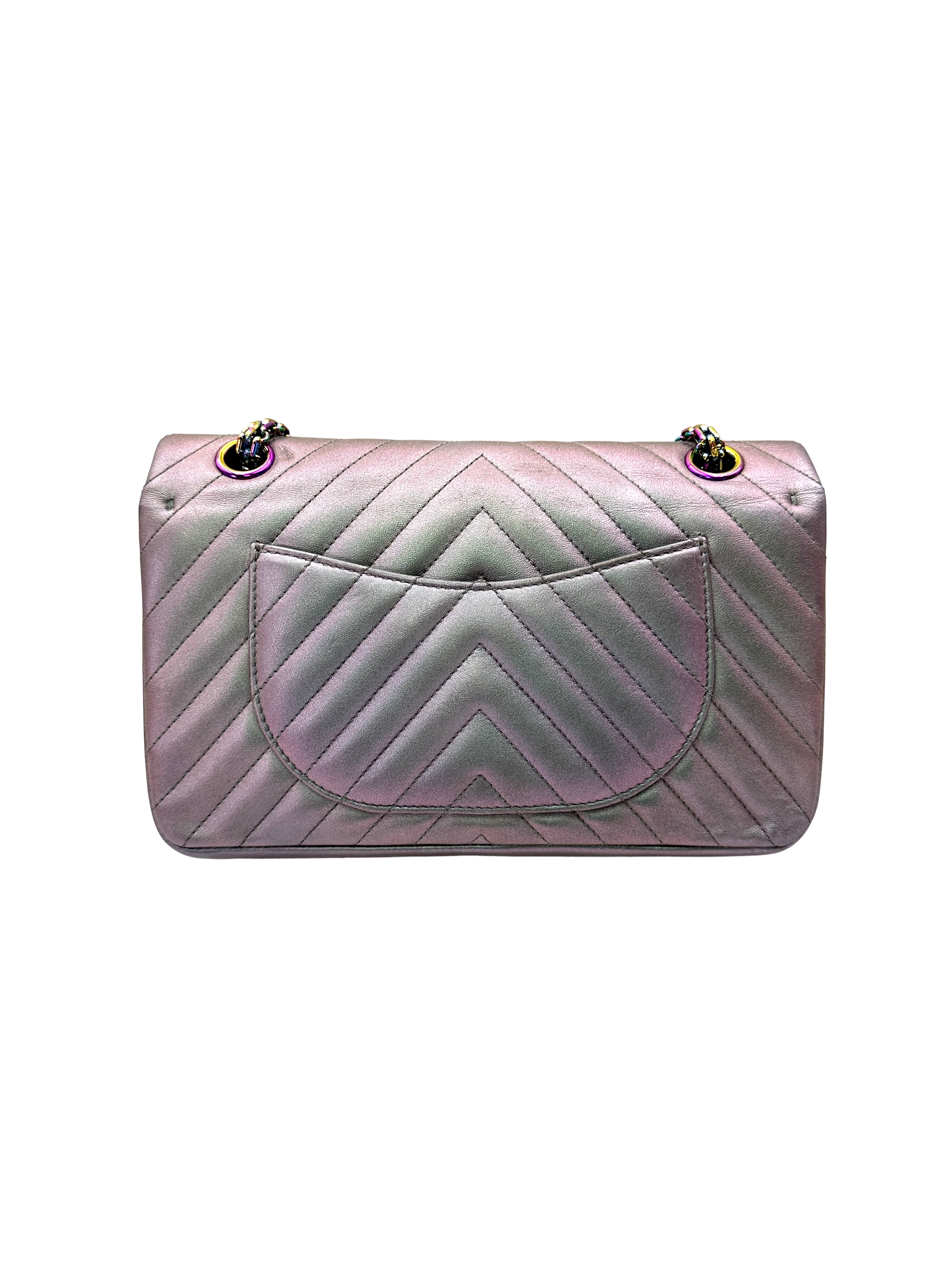 Chanel 2.55 Reissue Iridescent Purple Chevron Quilted Leather Flap Bag(24***86) CC2414
